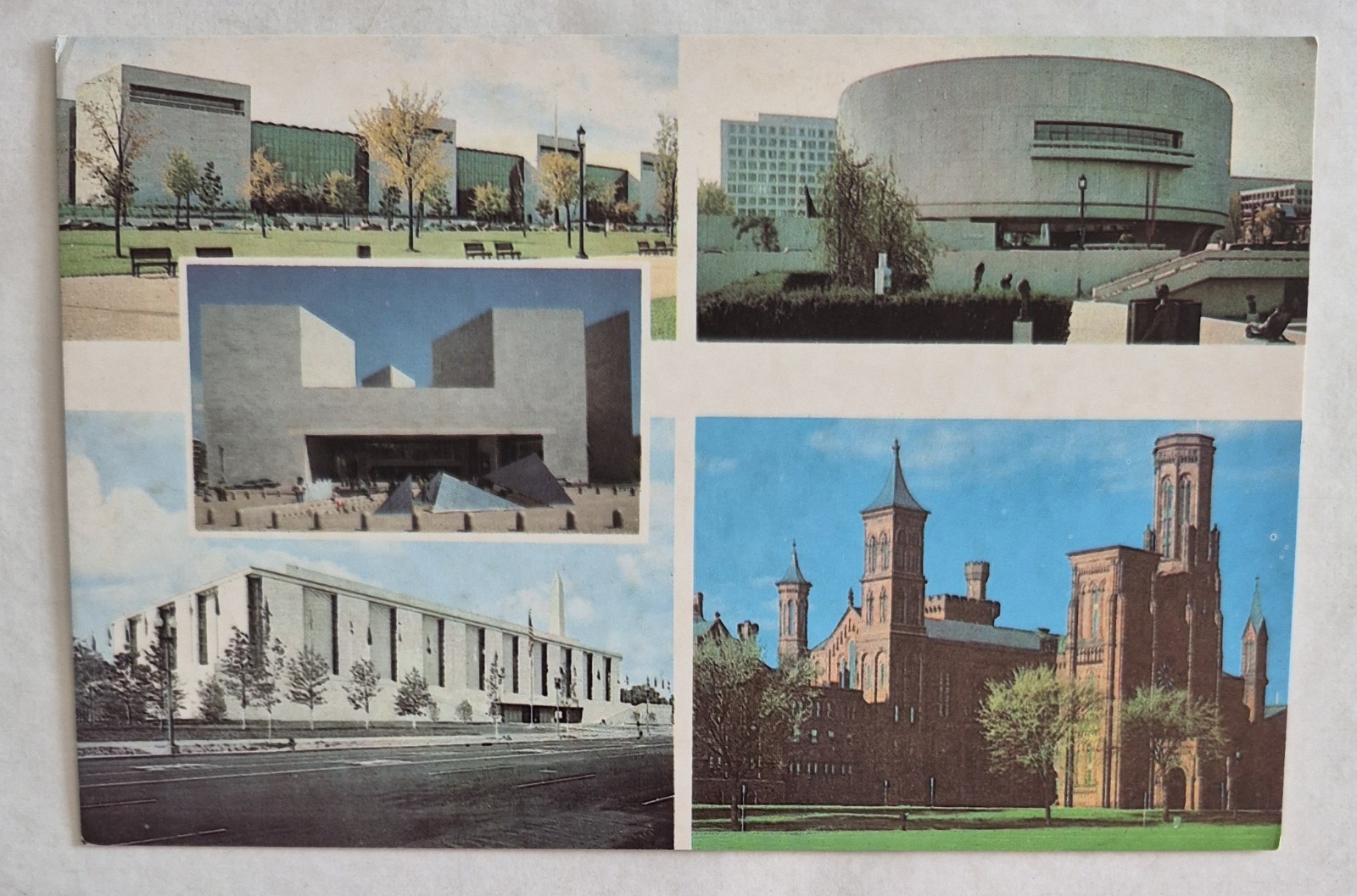 Postcard....Multiple Panels of Museums on the Mall in Washington DC, Chrome Postcard....Multiple Panels of Museums on the Mall in Washington DC, Chrome