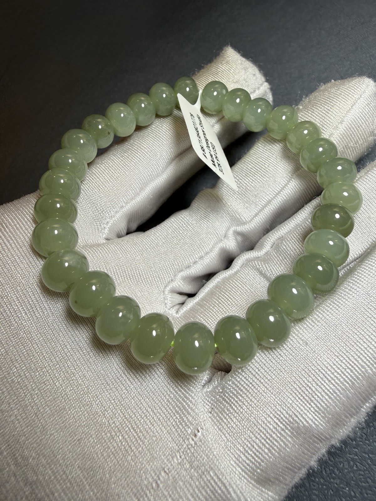 7.8mm Natural Hetian Jade Bracelet – Lake Green Nephrite Jade Collection