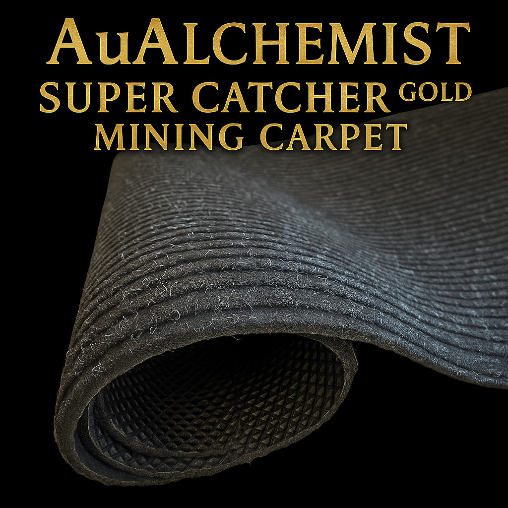 AuAlchemist Ribbed Super Catcher Gold Mining Carpet mat For Sluice Box 8 x 36