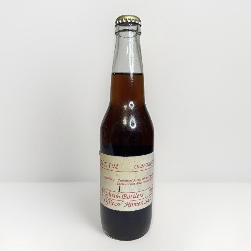 Vintage Blenheim Ginger Ale Bottle Sealed Date Unknown Paper Label Hamer SC