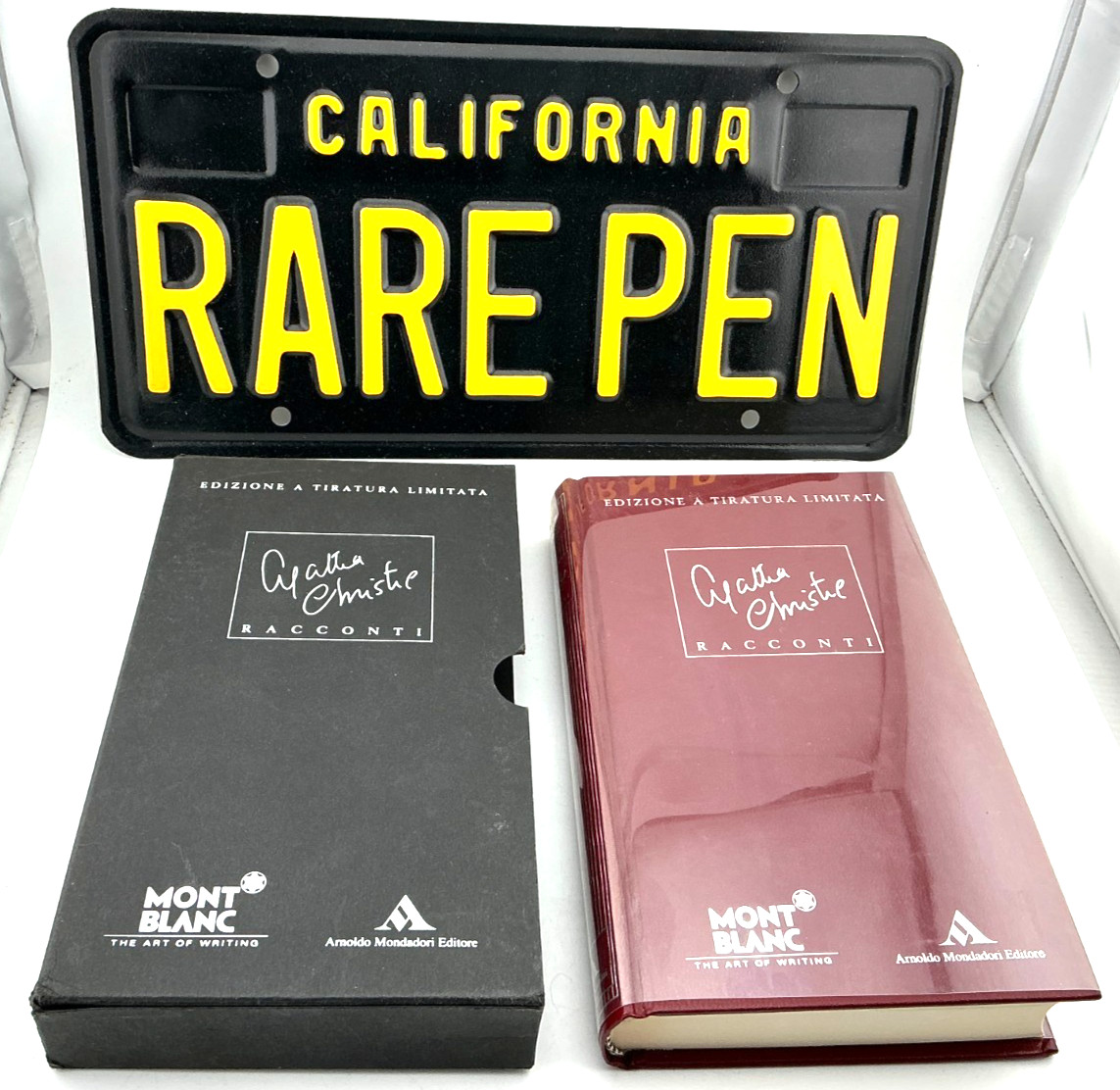 RARE Montblanc AGATHA CHRISTIE Leather Book  Fountain Pen Italian launch LE3000