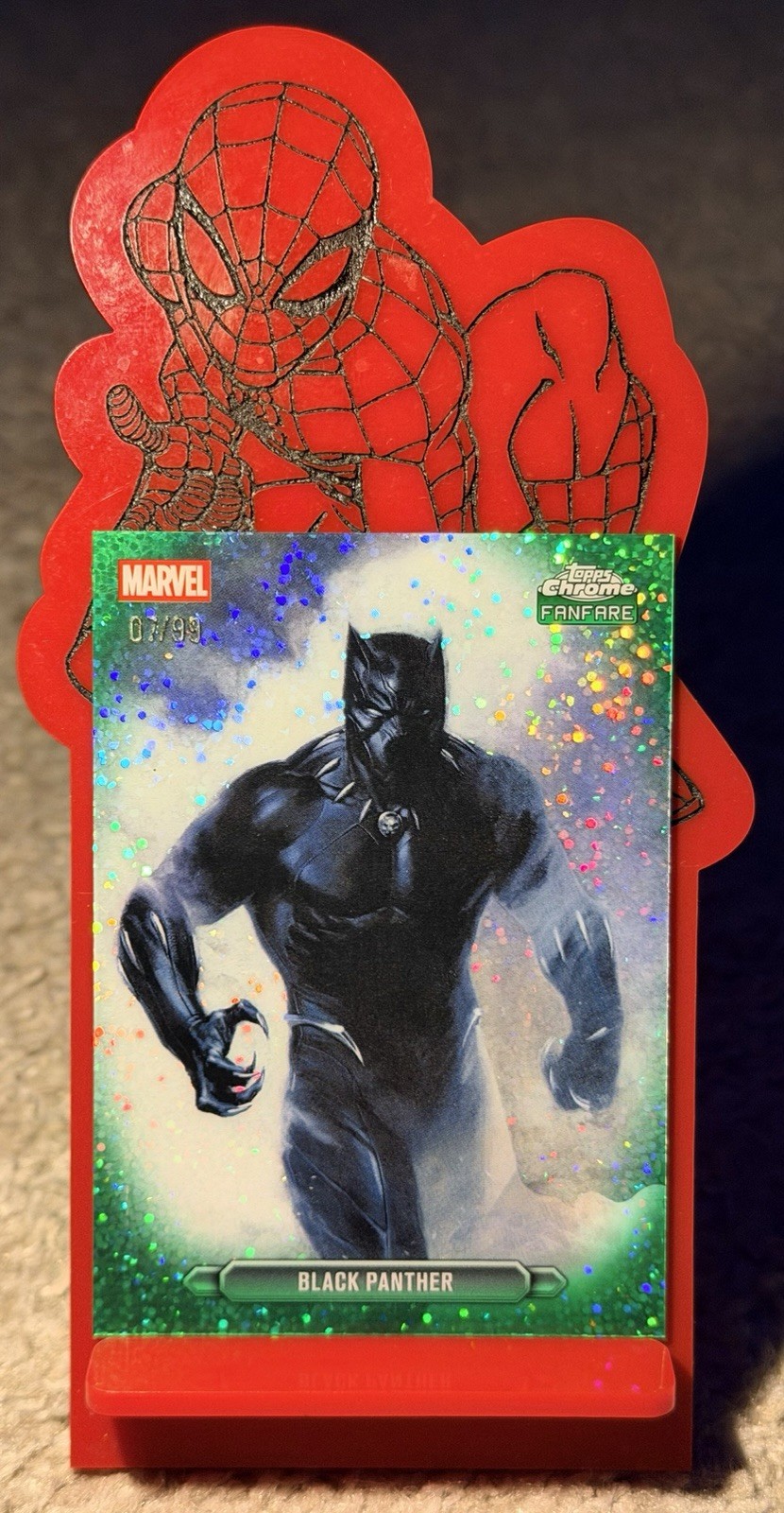 2026 Topps Chrome Marvel #FF-05 Fanfare Black Panther Green /99