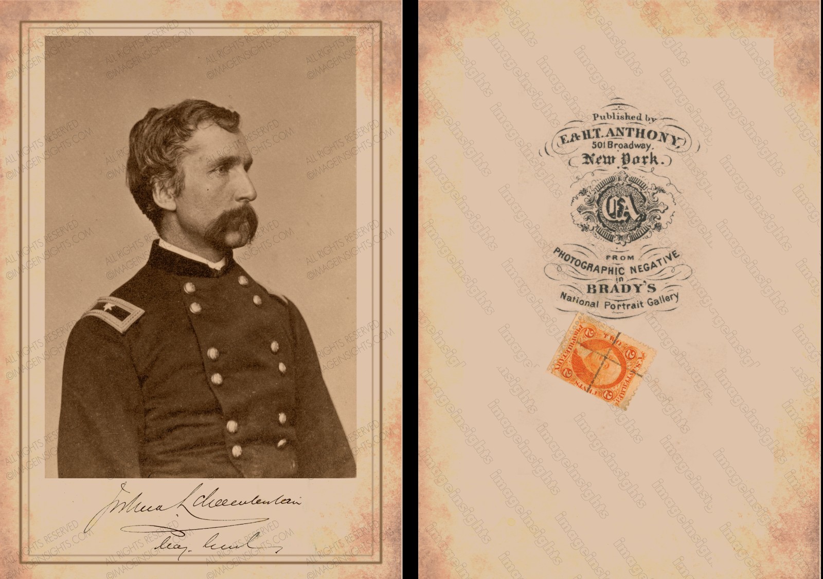 MAJ GEN JOSHUA LAWRENCE CHAMBERLAIN CIVIL WAR UNION Cabinet Card PHOTO RP 2-side MAJ GEN JOSHUA LAWRENCE CHAMBERLAIN CIVIL WAR UNION Cabinet Card PHOTO RP 2-side