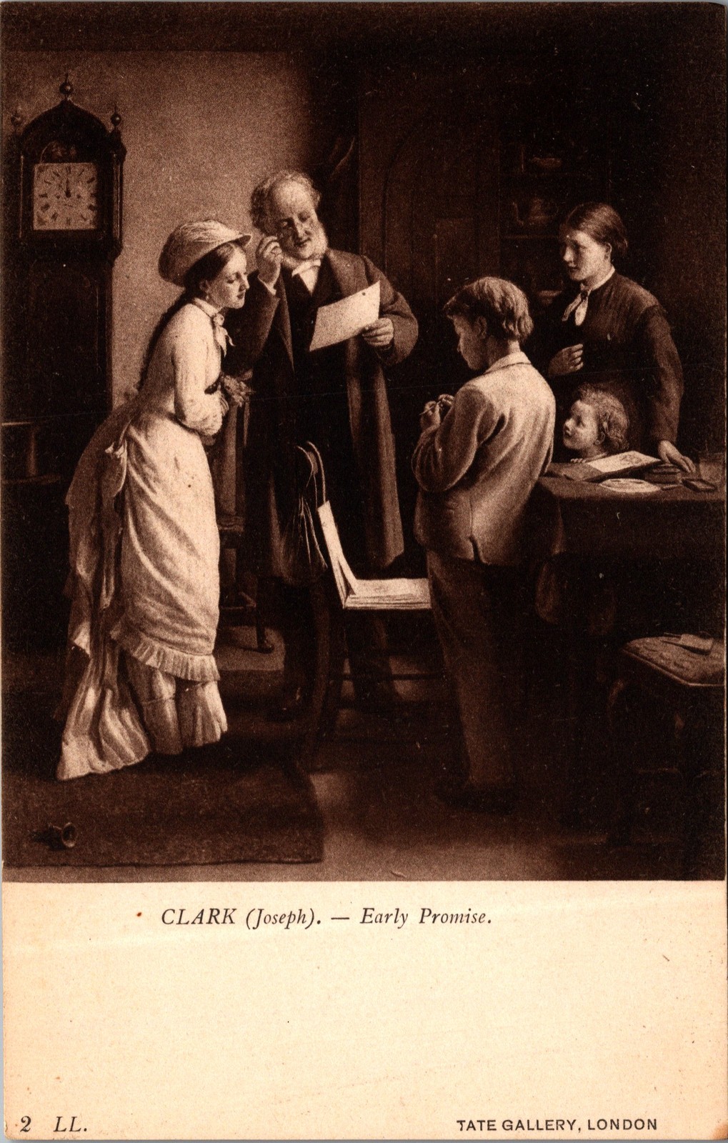 Early Promise Joseph Clark Tate Gallery London Art Postcard LL France