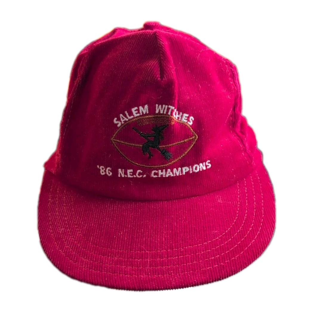 Vintage Salem Witches High School 1986 N.E.C. Champions Hat Made In USA OSFA