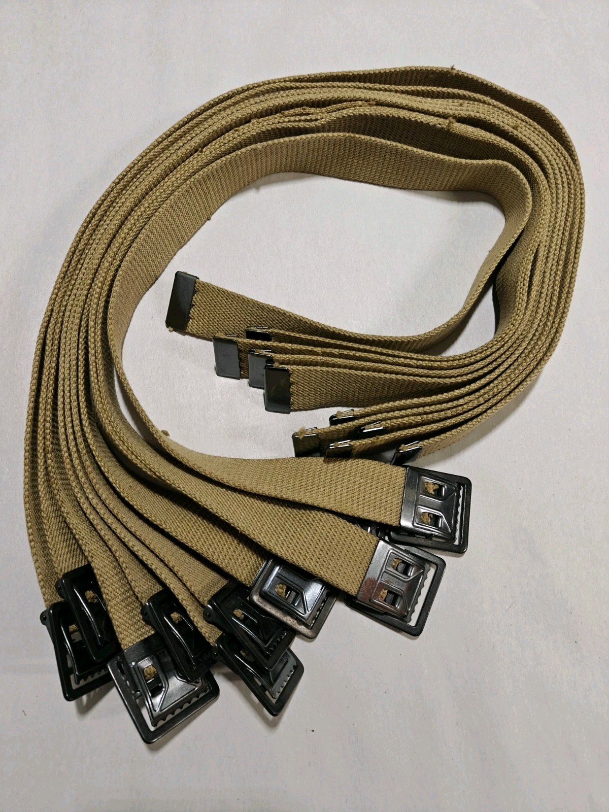AUSTRALIAN MILITARY KHAKI CANVAS ADJUSTABLE WAIST BELTS \
