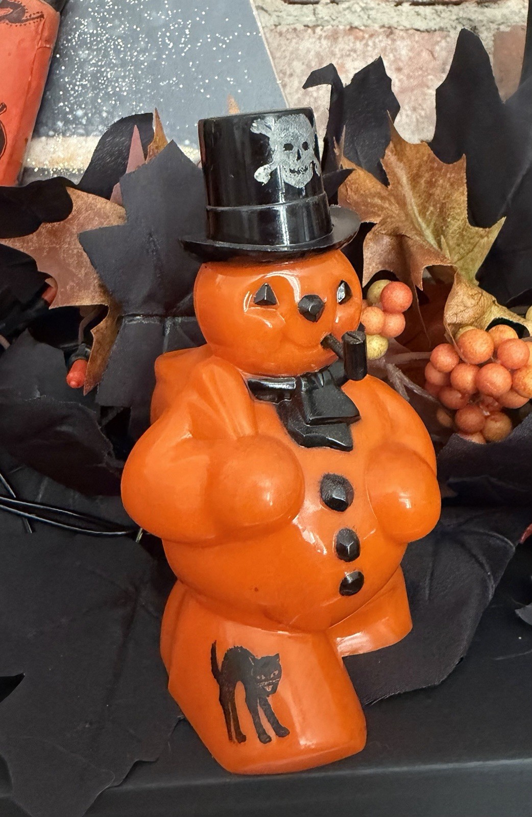 Vintage 1950s Rosbro Halloween Pirate Snowman E. Rosen/Rosbro Candy Container