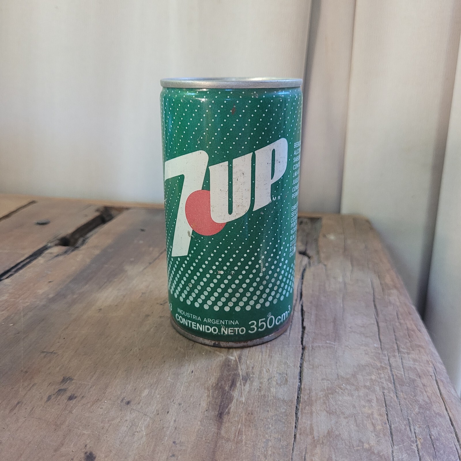 5x4 CANS OF SODA FROM ARGENTINA 1970. PEPSI/7UP/MIRINDA/P. DE LOS TOROS