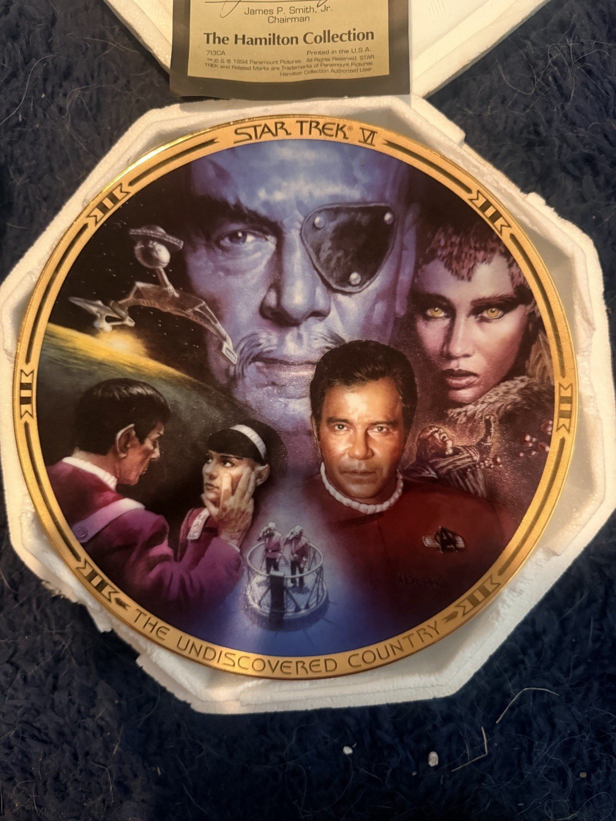 Vintage Hamilton Collection Star Trek Collector Plates Lot of 7 