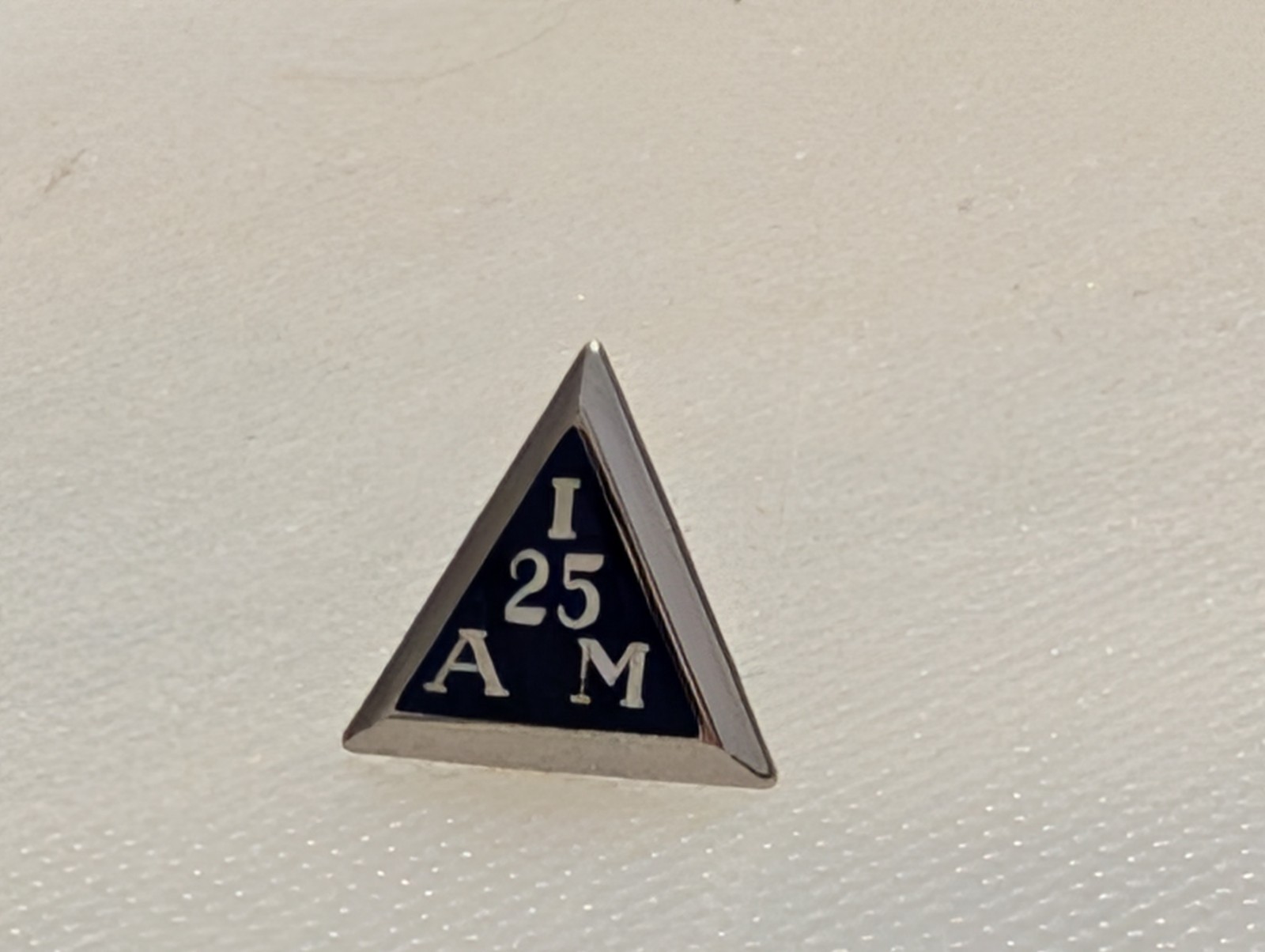 Vintage IAM Union 25 Year Service Pin Sterling Silver Bastian Bros BB Co Machini