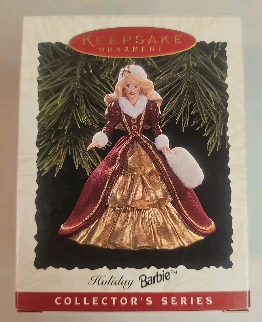 1996 Hallmark Holiday Barbie Doll Keepsake Ornament #4 In Series BRAND NEW L@@K