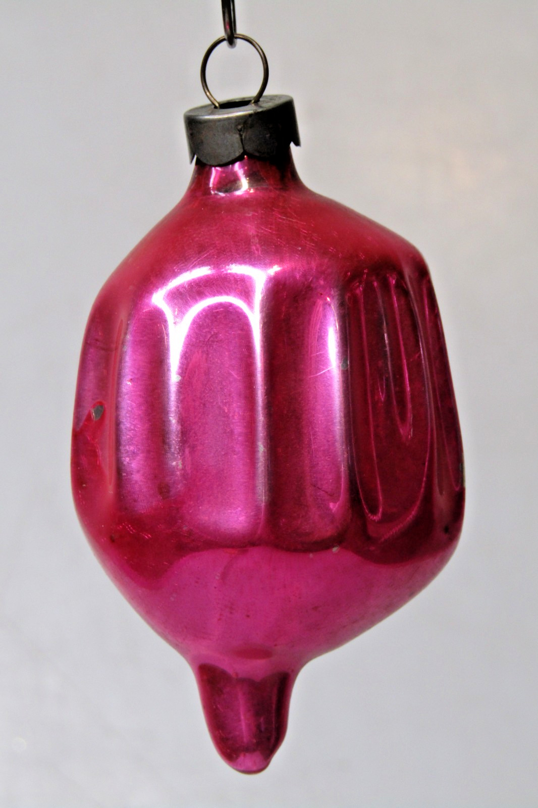 Vintage pre WWII era Blown Glass Fluted Hot Pink 3\