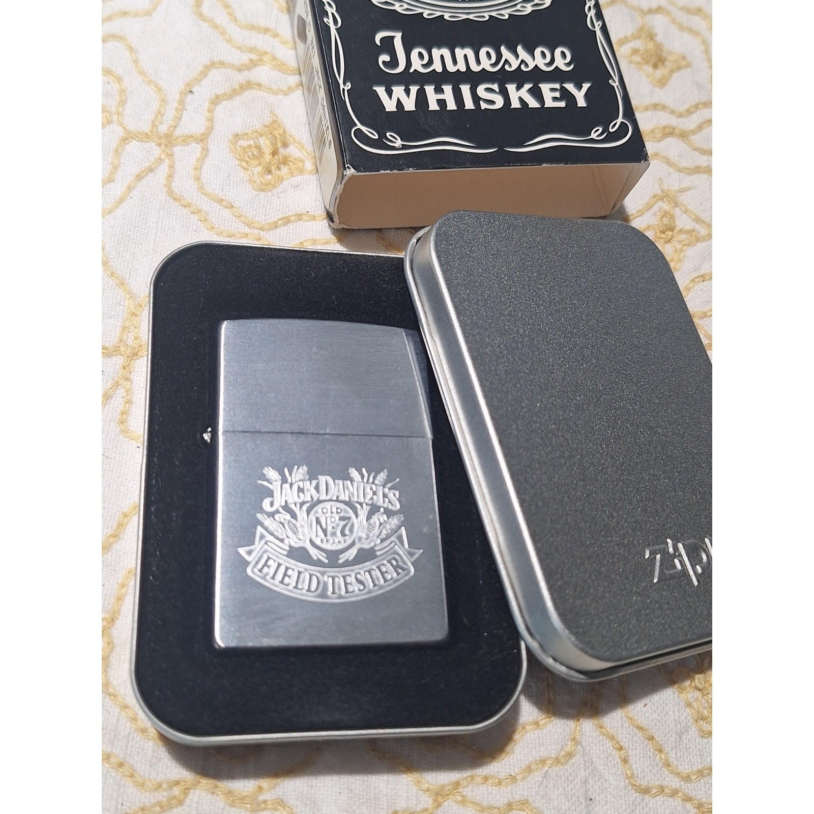 2001 Zippo Jack Daniel's Old No. 7 Field Tester Lighter 250JD.321 Sealed w/ Box