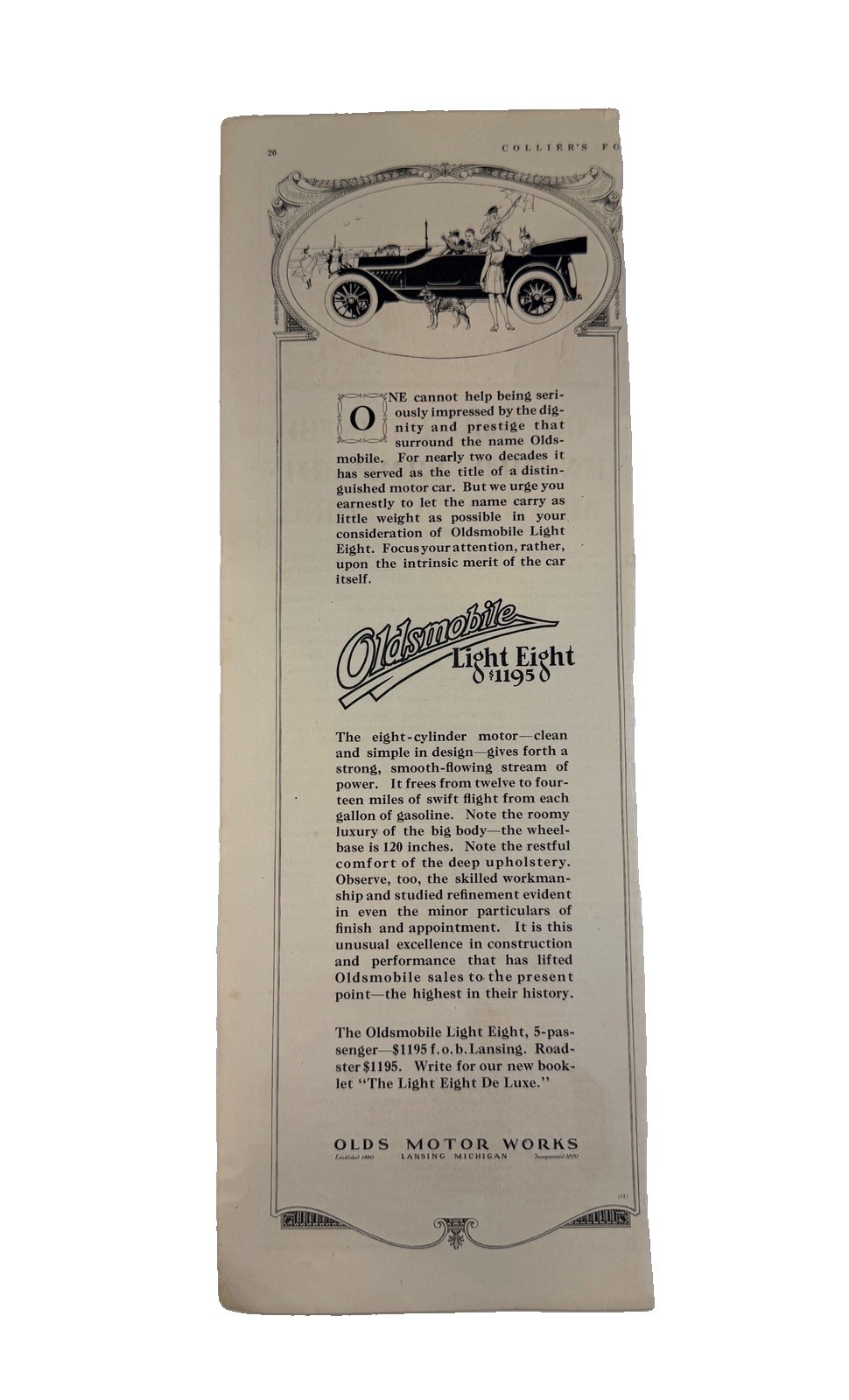 1916 OLDSMOBILE 5.5x14\