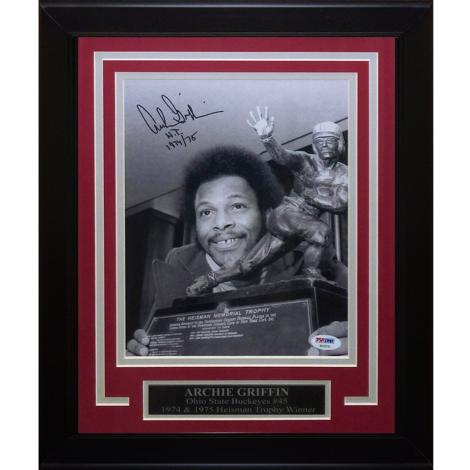 Archie Griffin Autographed Ohio State Buckeyes (Heisman Trophy) Deluxe Framed 8x