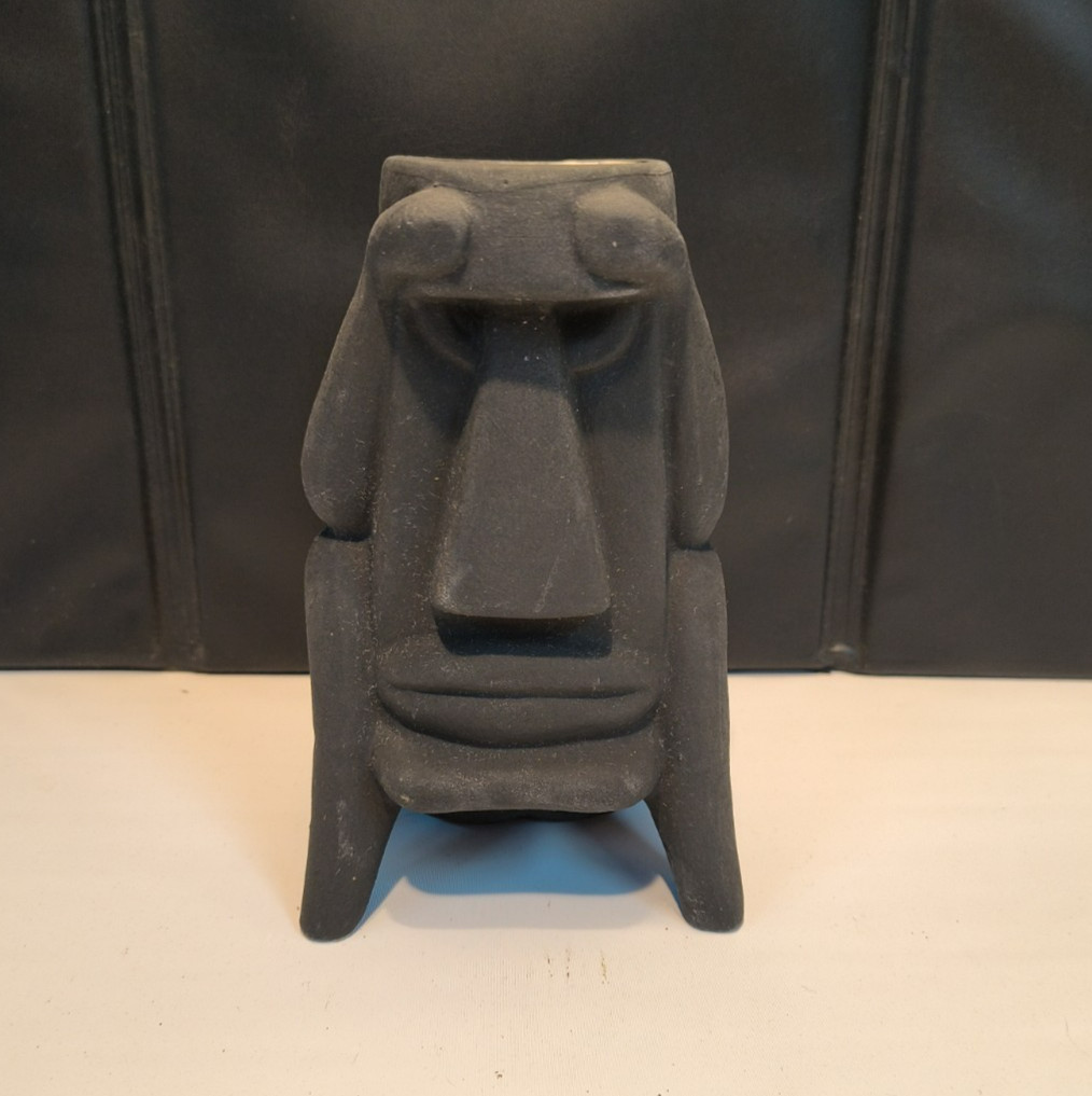 Original VINTAGE TRADER VIC TIKI MUG Mai Tai Joe - Suffering Bastard Matte Black