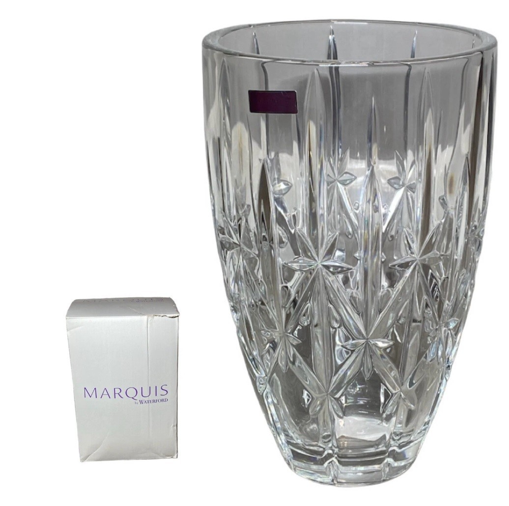 Marquis by Waterford Sparkle 9-Inch Crystal Vase New in Box Germany - 156611