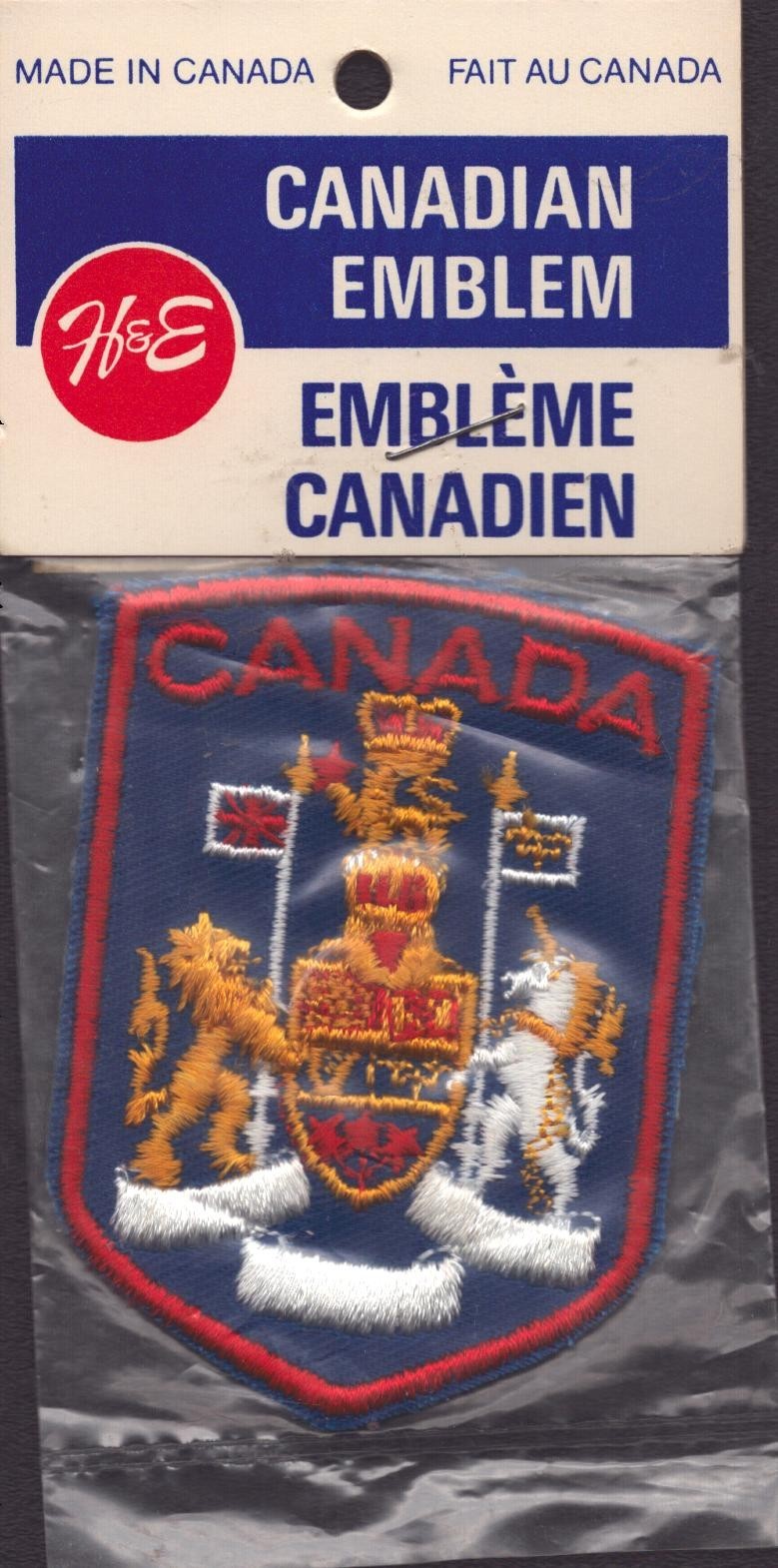 Vintage H & E Patch - Canada Embroidered Iron-On NIP