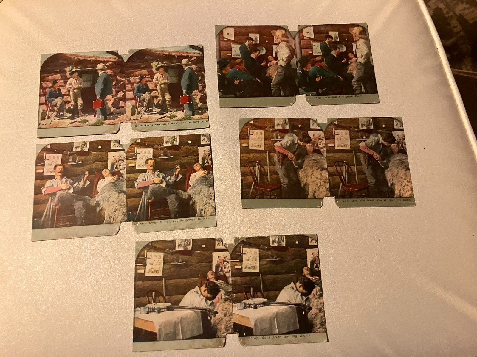 The Dying Miner Stereoview Lot