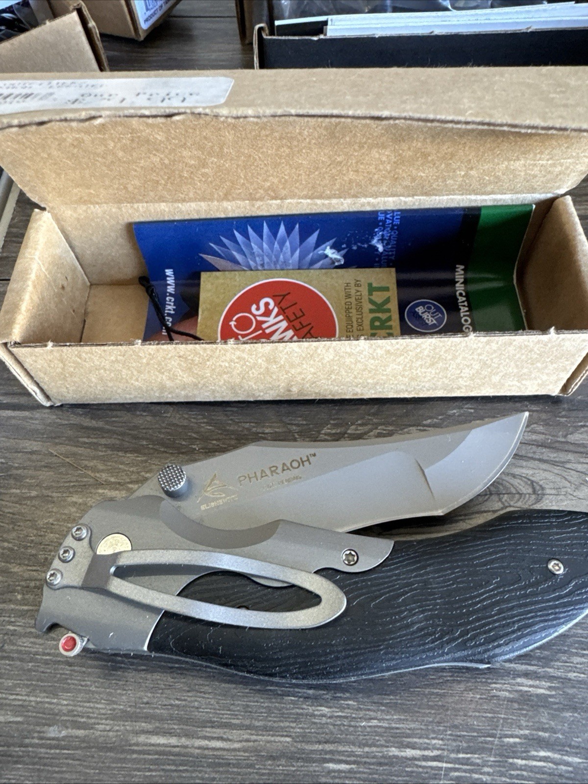 DISCONTINUED CRKT #1131 PHARAOH KNIFE NEVER USED IN BOX