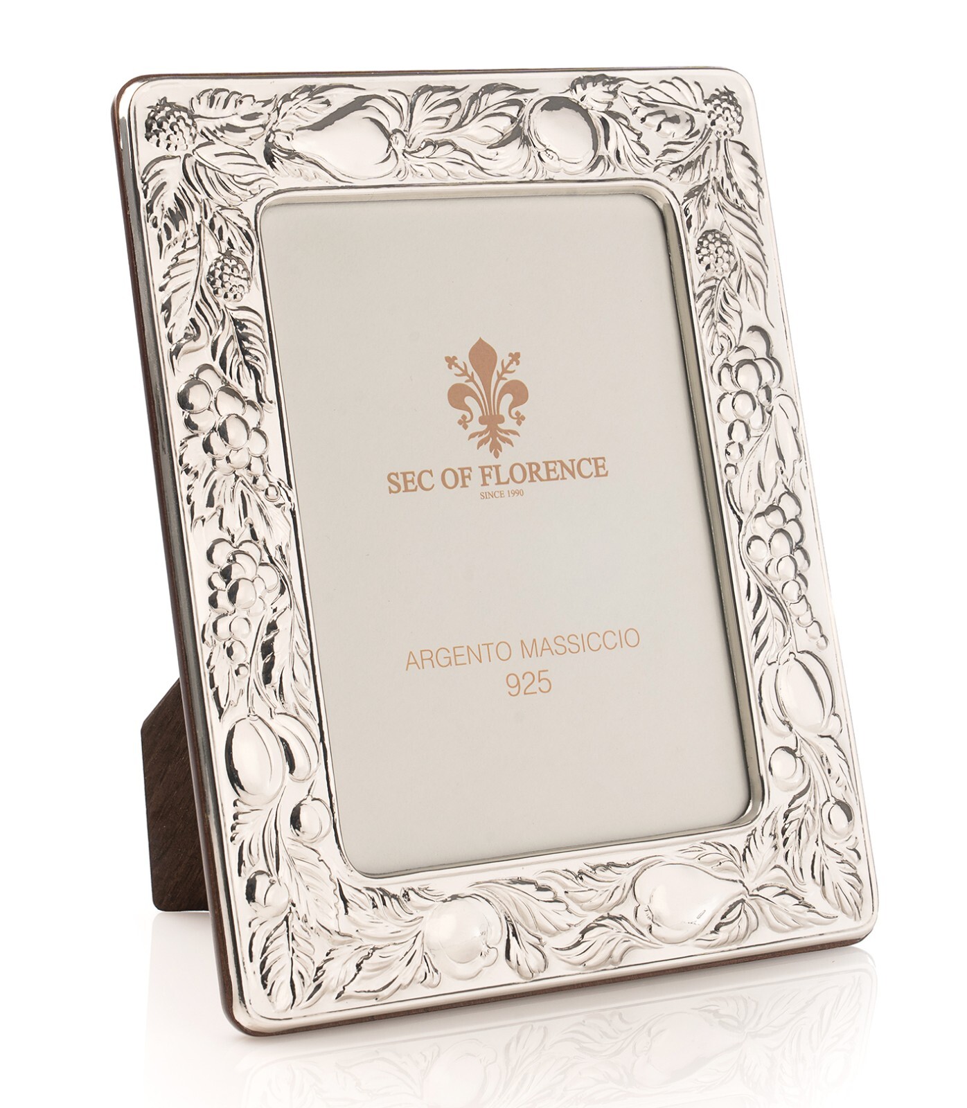 7x5 in Solid 925 Sterling Silver Photo Picture Frame  FRUTTA /13x18 USA