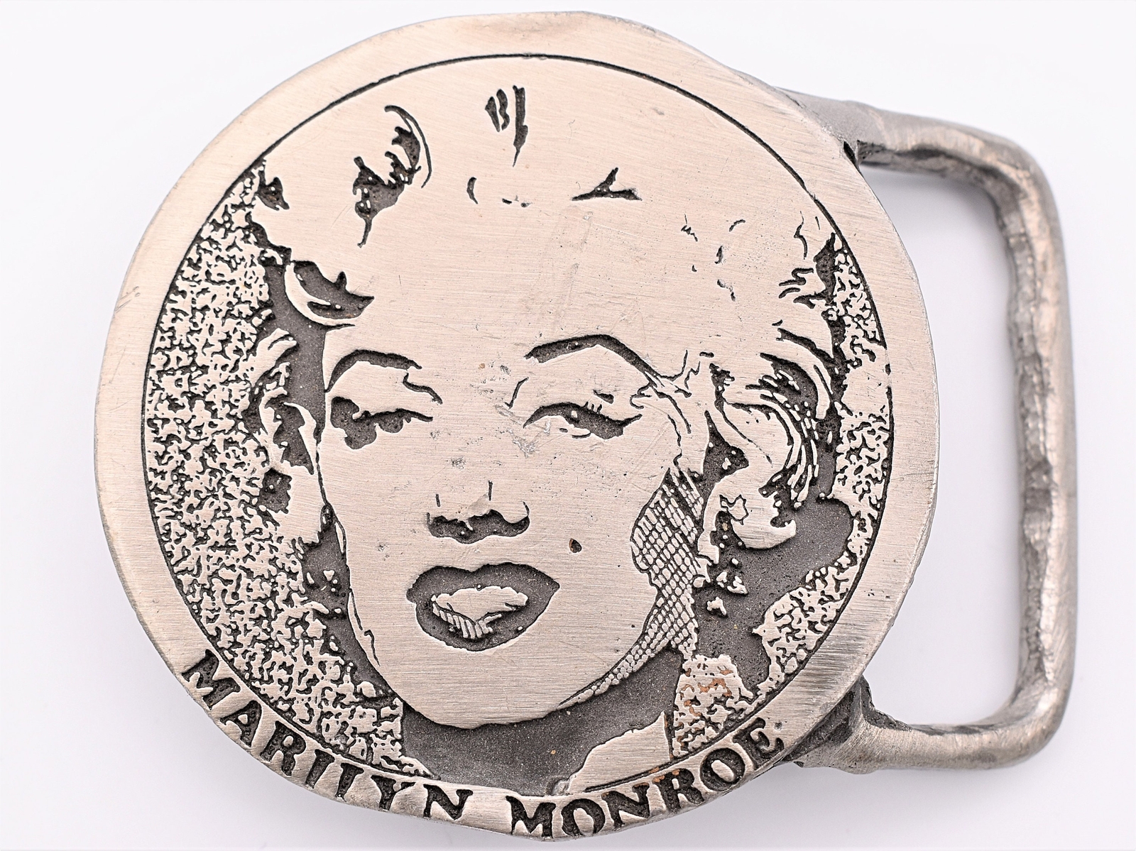 Marilyn Monroe Pewter Vintage Belt Buckle