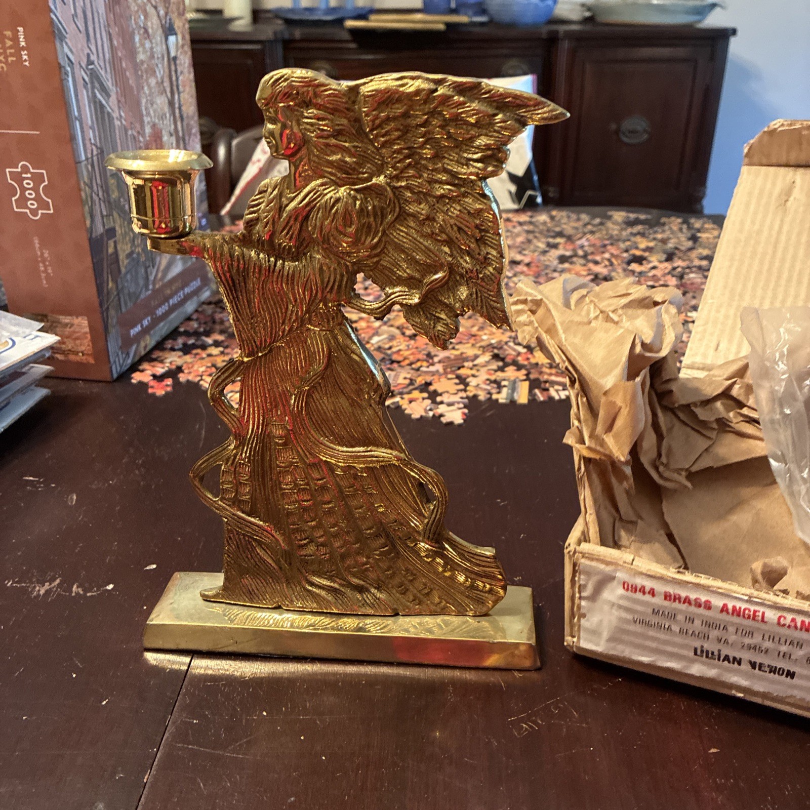 Brass Angle Candle Holder