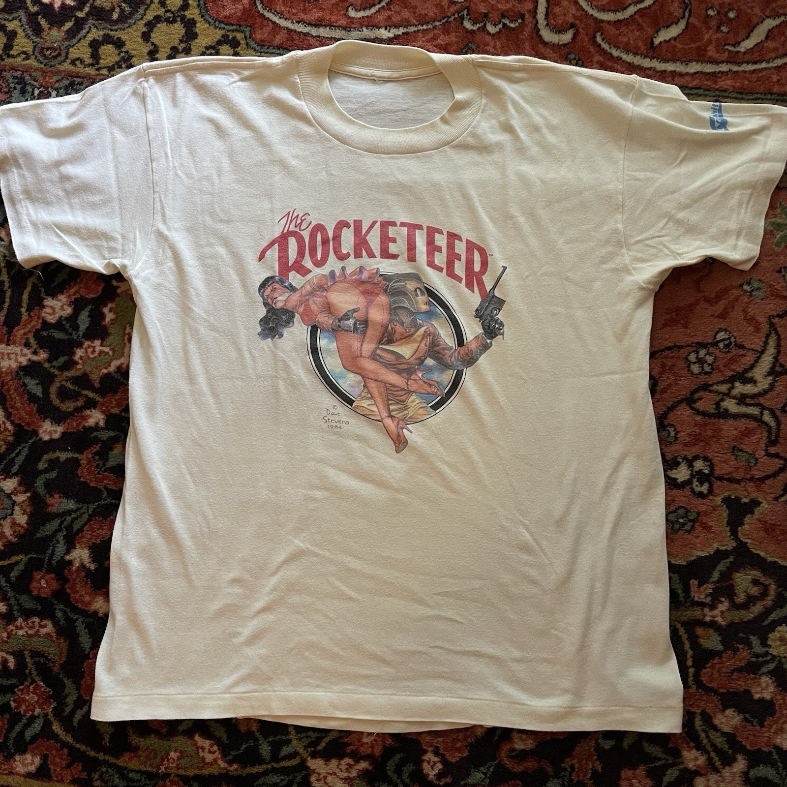 Vintage 1984 The Rocketeer Comic Shirt Grafitti Merch 80s Large Dave Stevens
