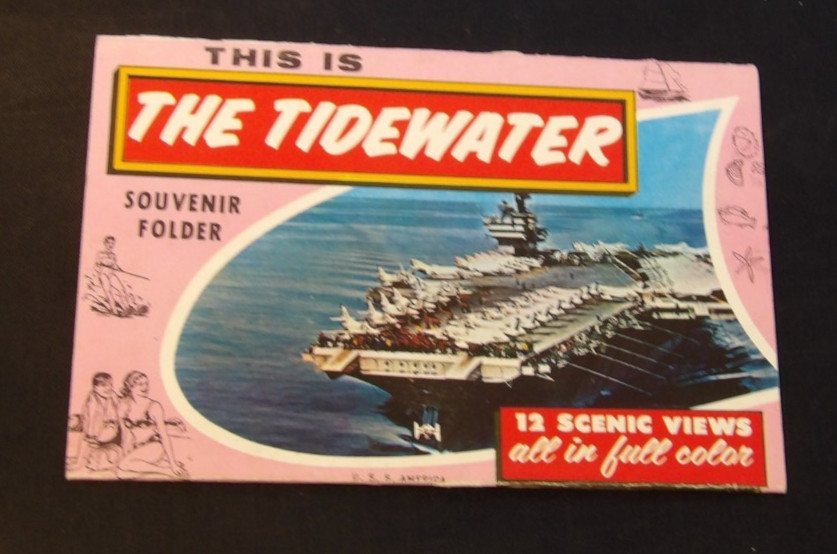 The Tidewater 12 Scenic Views In Full Color Souvenir Postcard Folder Virginia