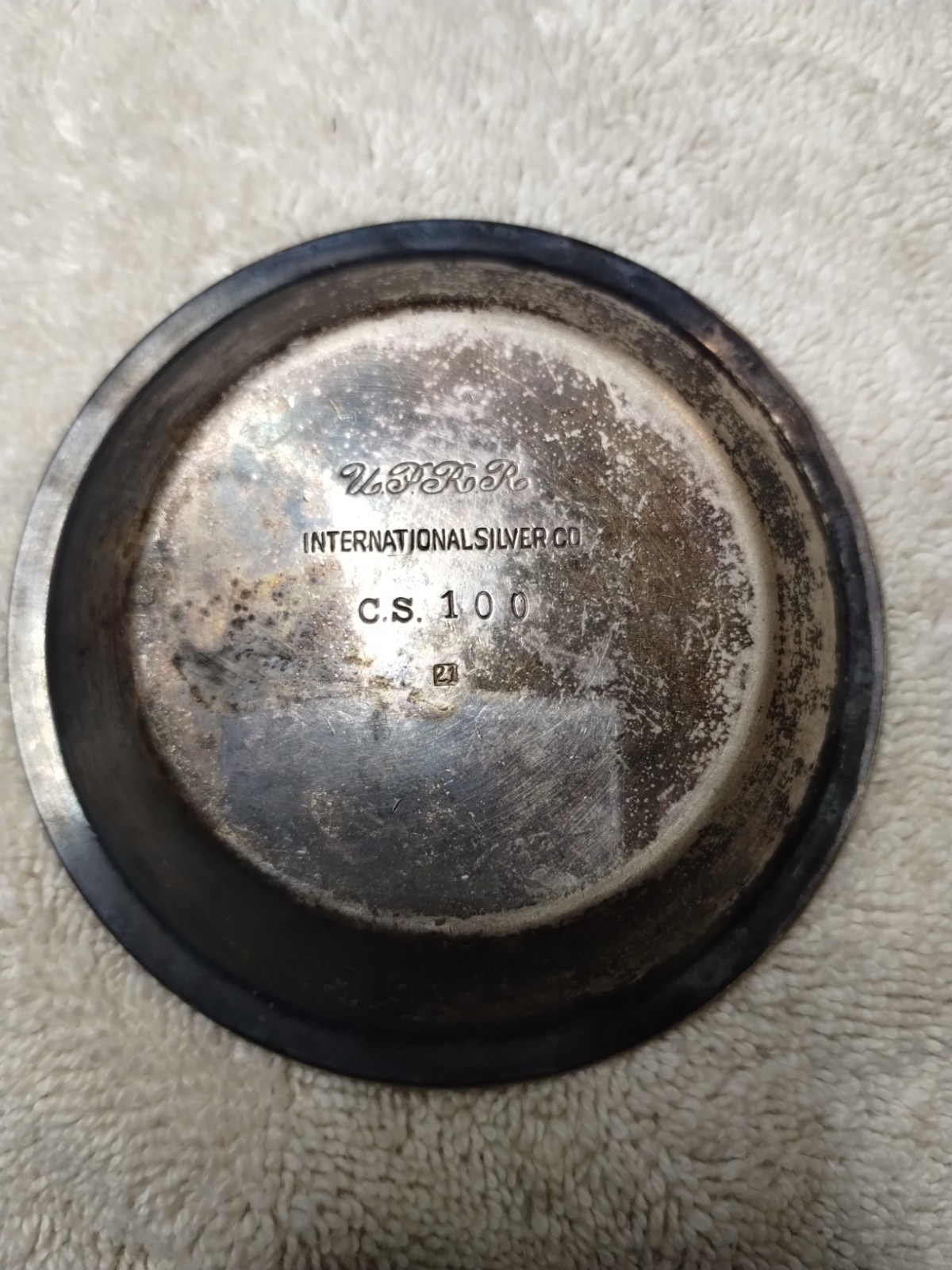 International Silver Co. Union Pacific Rail Road Small Serving Plate, 1923,...