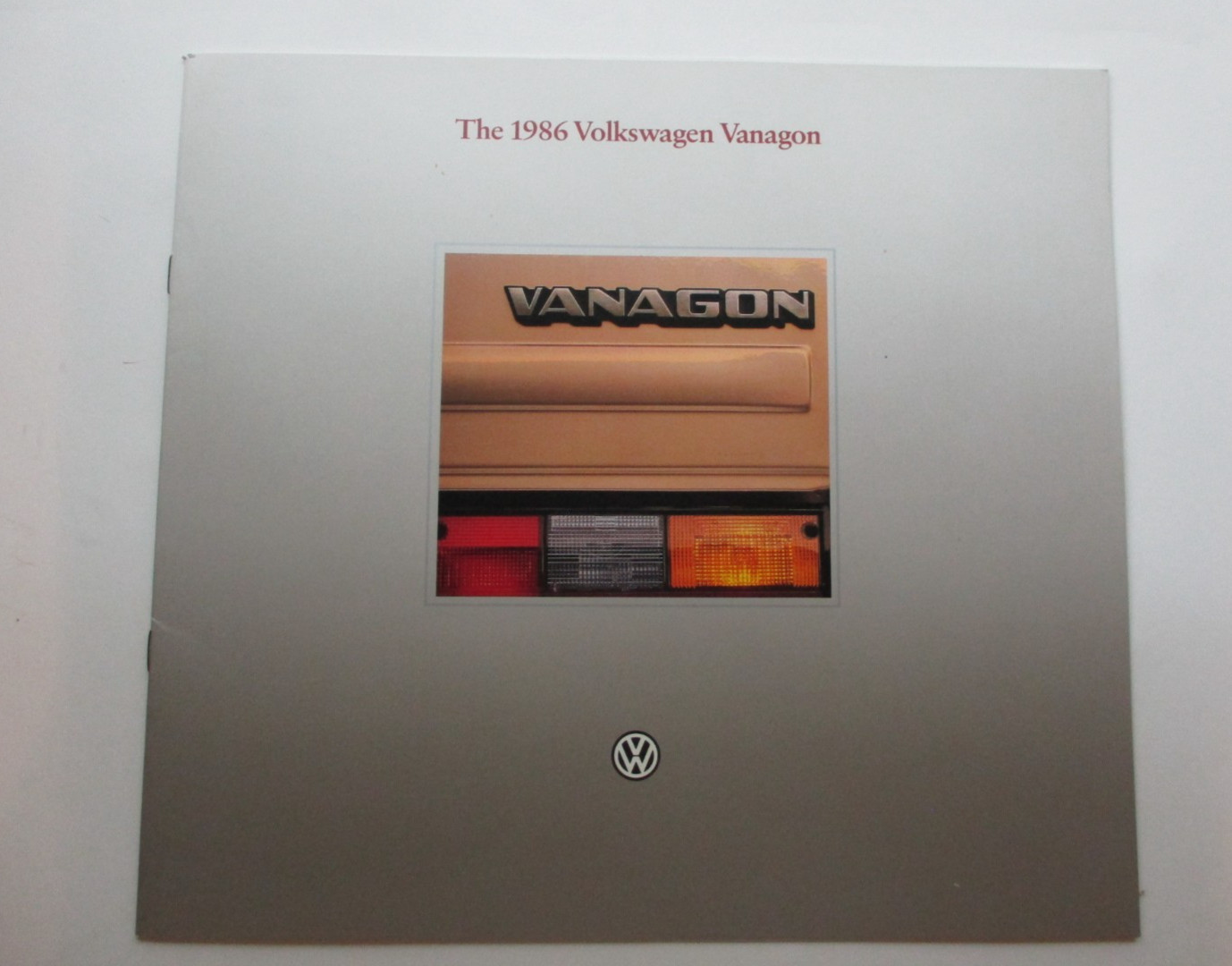 The 1986 Volkswagen Vanagon Dealership Brochure