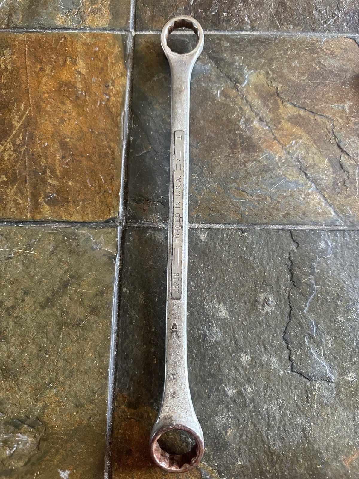 Vintage Craftsman 15/16” x 1” Double Box End Wrench Forged USA 13 5/8”