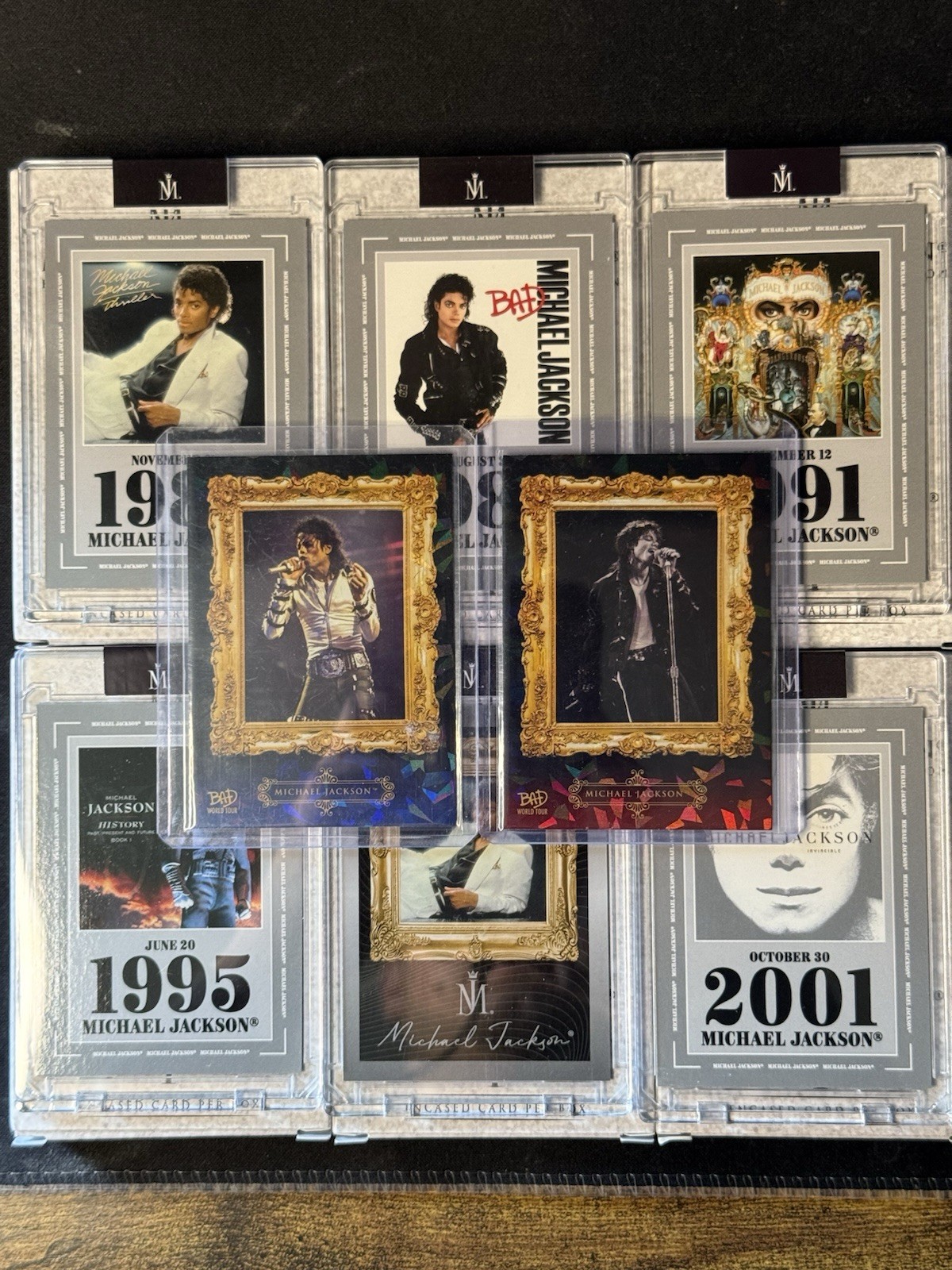 Michael Jackson Keepsake Lot 6 Encased Albums + Bad Tour 04/17 & 20/87 Gallery