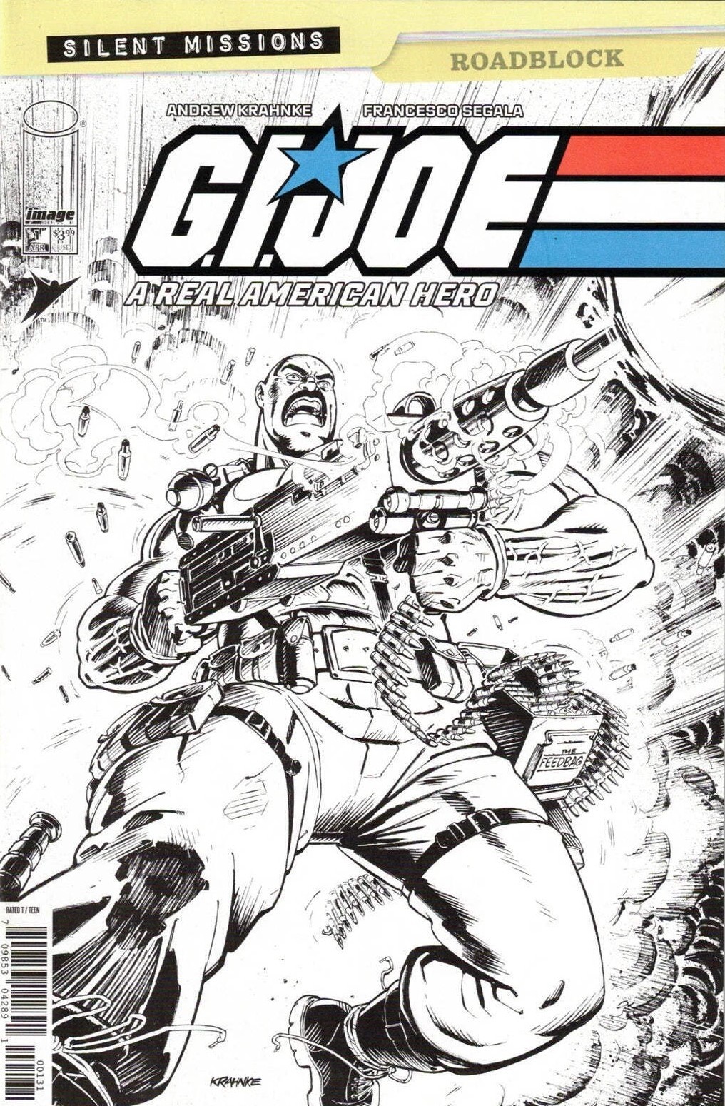 G.I. Joe: A Real American Hero-Roadblock #1C VF/NM; Image | 1:10 Variant B&W - w