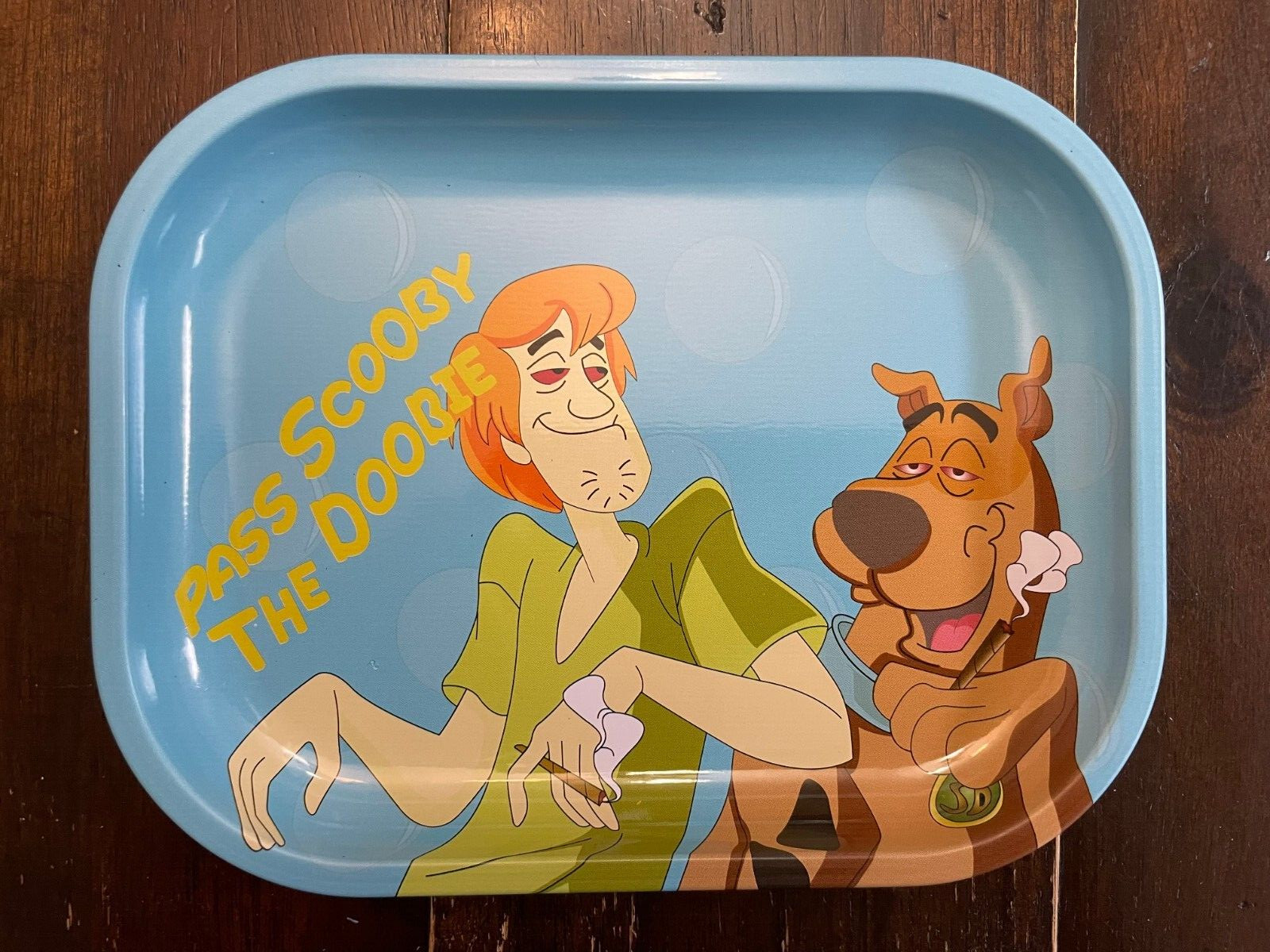 Premium Rolling Tray Ash Tray Scooby Shaggy Scoob Baked 7inx5.5in