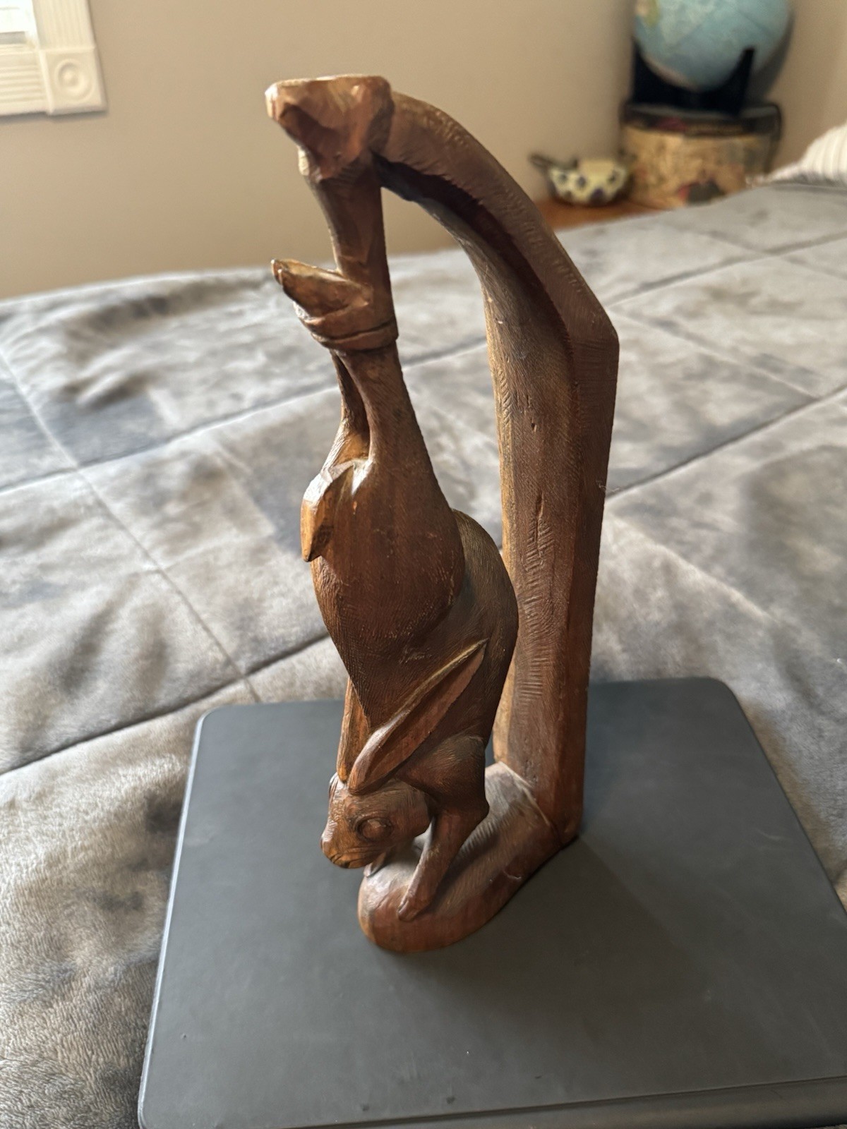 Hand Carved  Wood Sculpture 12” Tall African Tribal Bamana of Mali Fertility