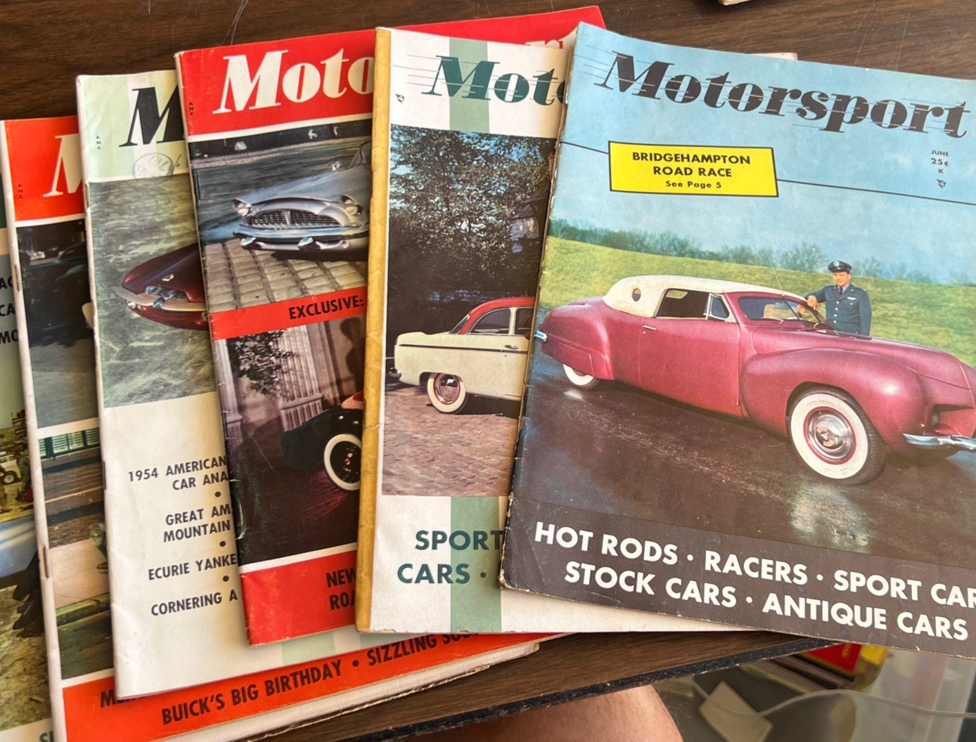 Vintage MOTORSPORT Magazine Lot 1951-1954 1958 Annual Racing Hot Rod 7 Issues