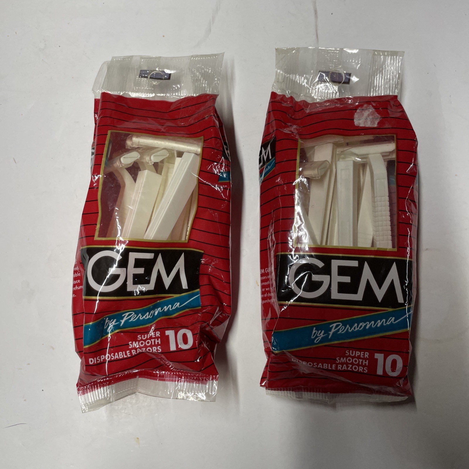 Vintage Gem Disposable Razors By Personna (2) 10 Pack