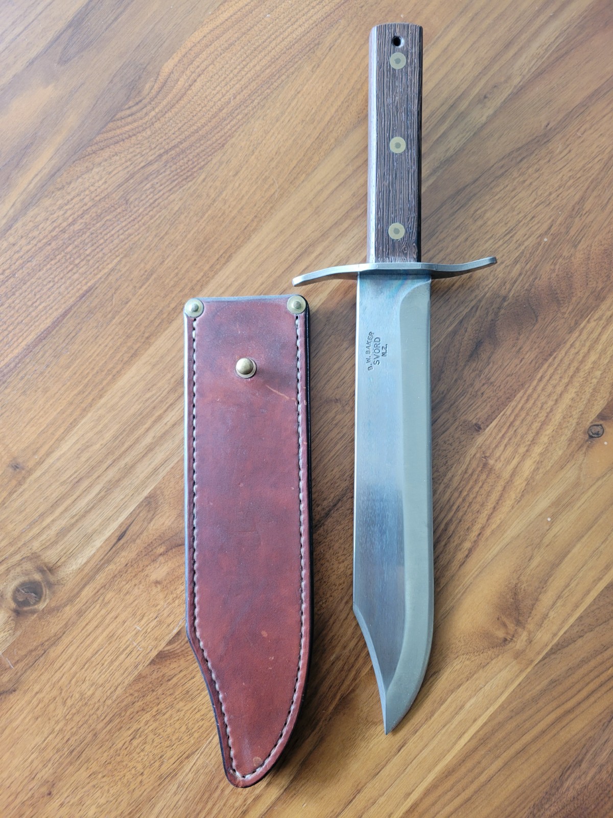 Svord Von Tempsky bowie knife with custom frog sheath