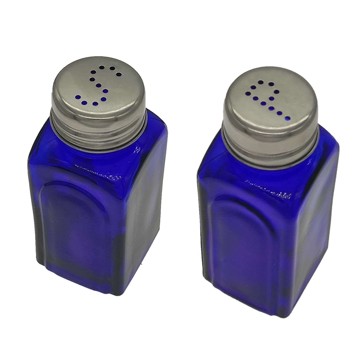Ritadeshop Retro Glass Salt and Pepper Shakers Set (2, Cobalt Blue)