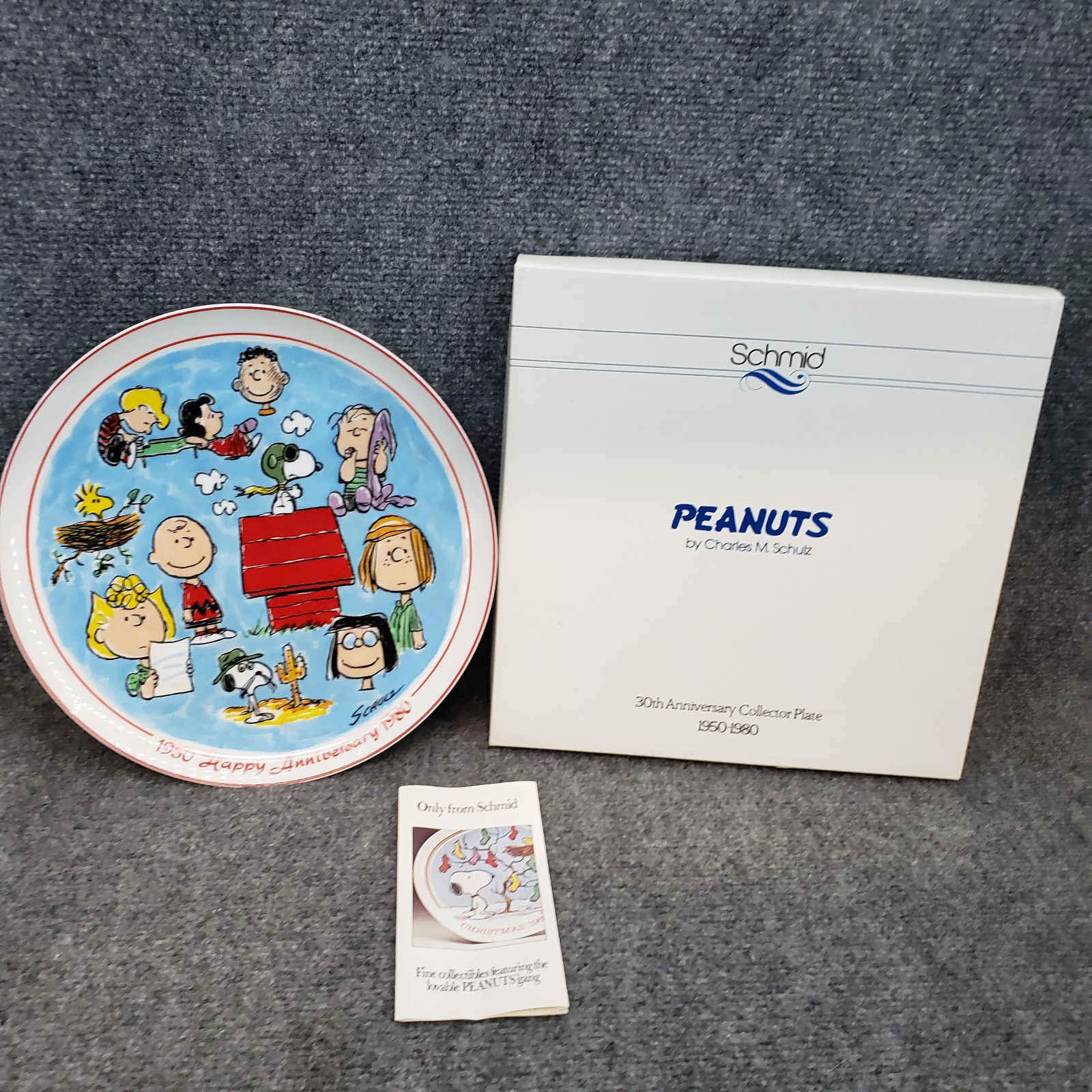 NEW - VTG - Schmid 1978 Peanuts Christmas Bell by Charles schultz 30th Plate