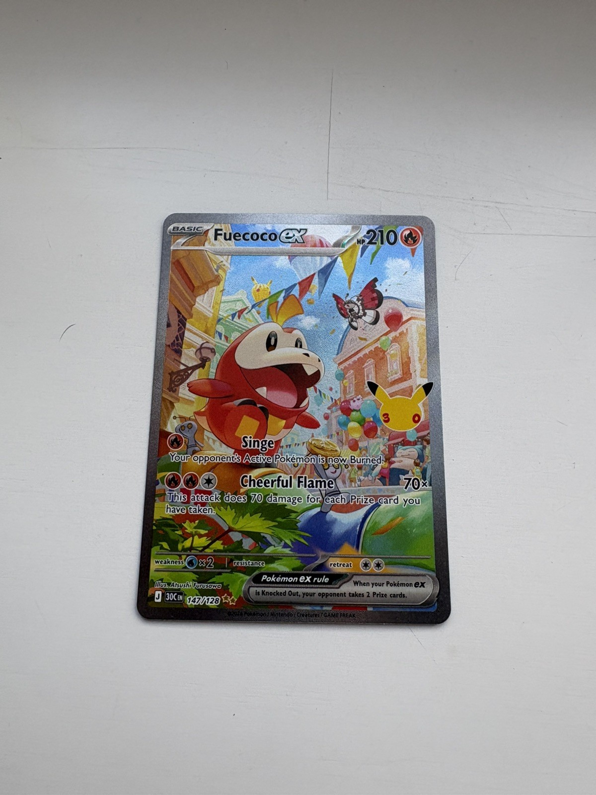 Fuecoco ex 147/128 | Pokémon TCG 30th Celebration SIR NM English