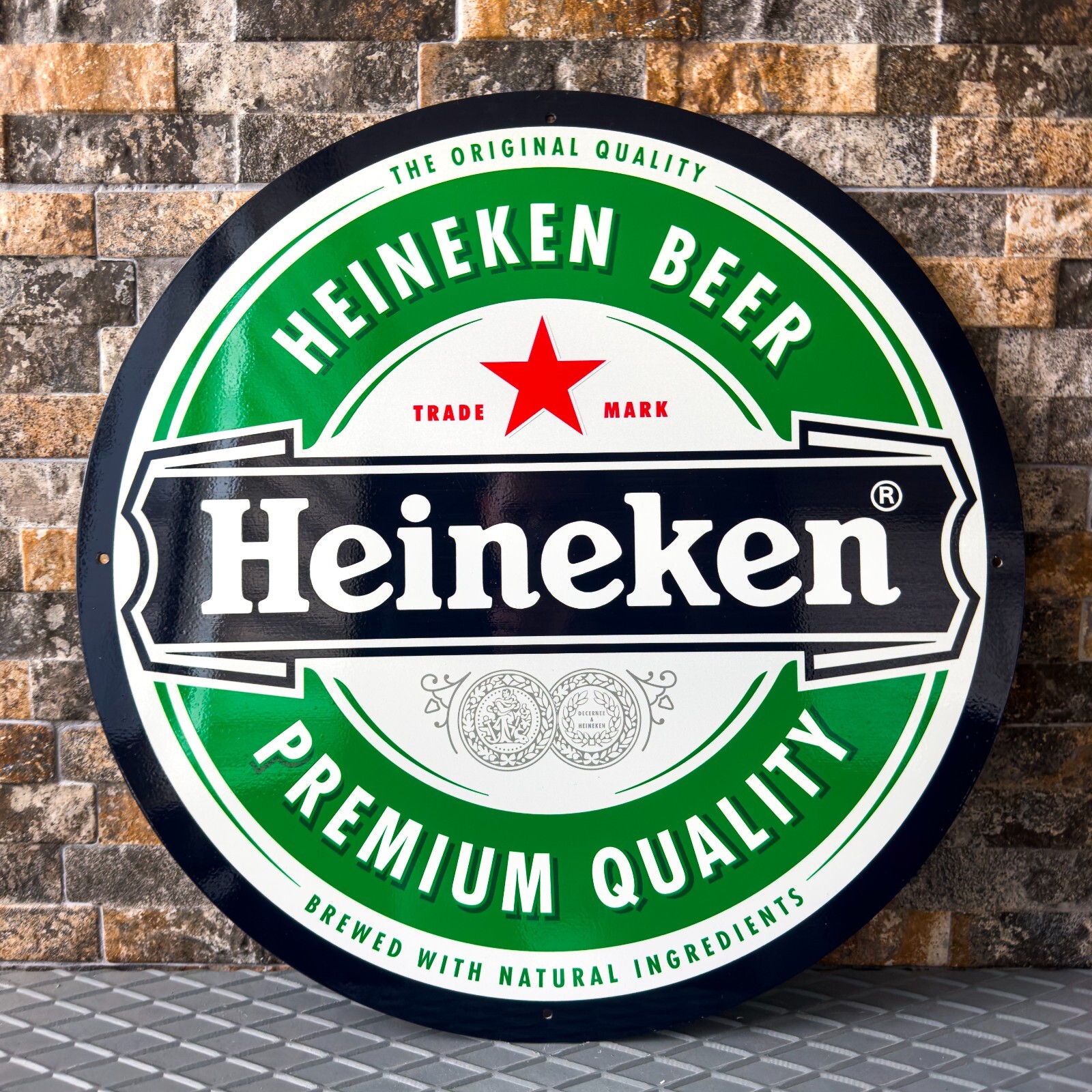 Vintage Heineken Beer  Premium Quality  Heavy Metal Sign - 