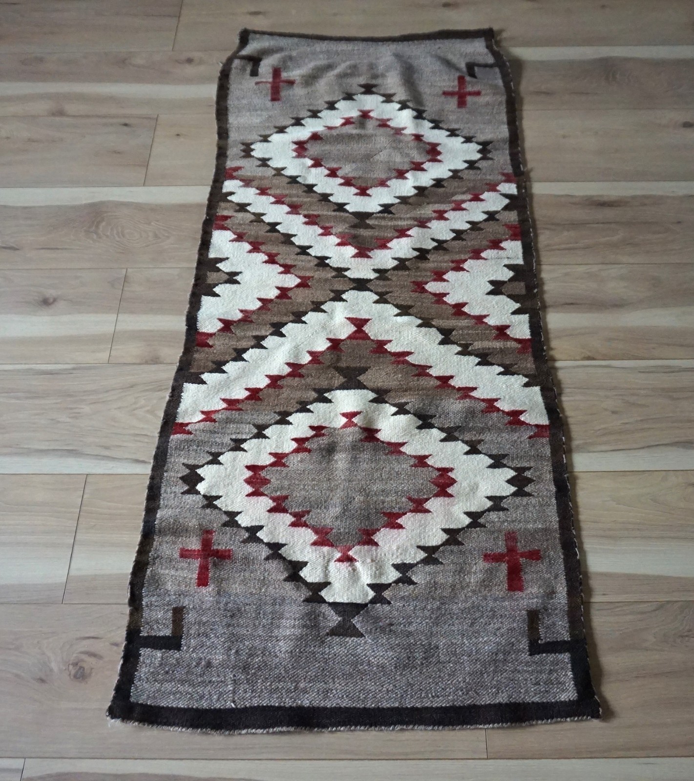 Antique Native American Navajo Rug Runner 2\'2\