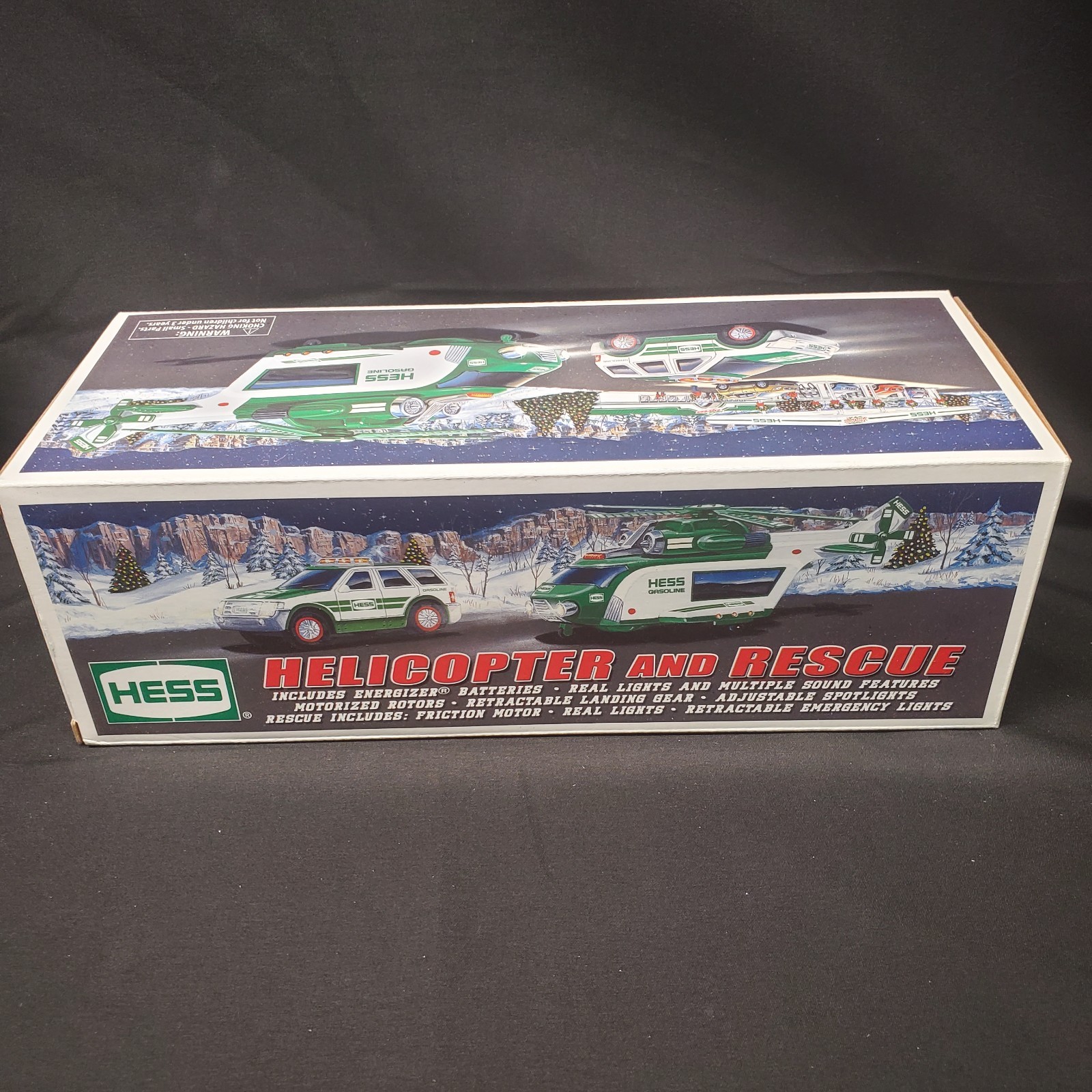 Vintage 2012 Hess Helicopter and Rescue Toy Vehicle Set NIB