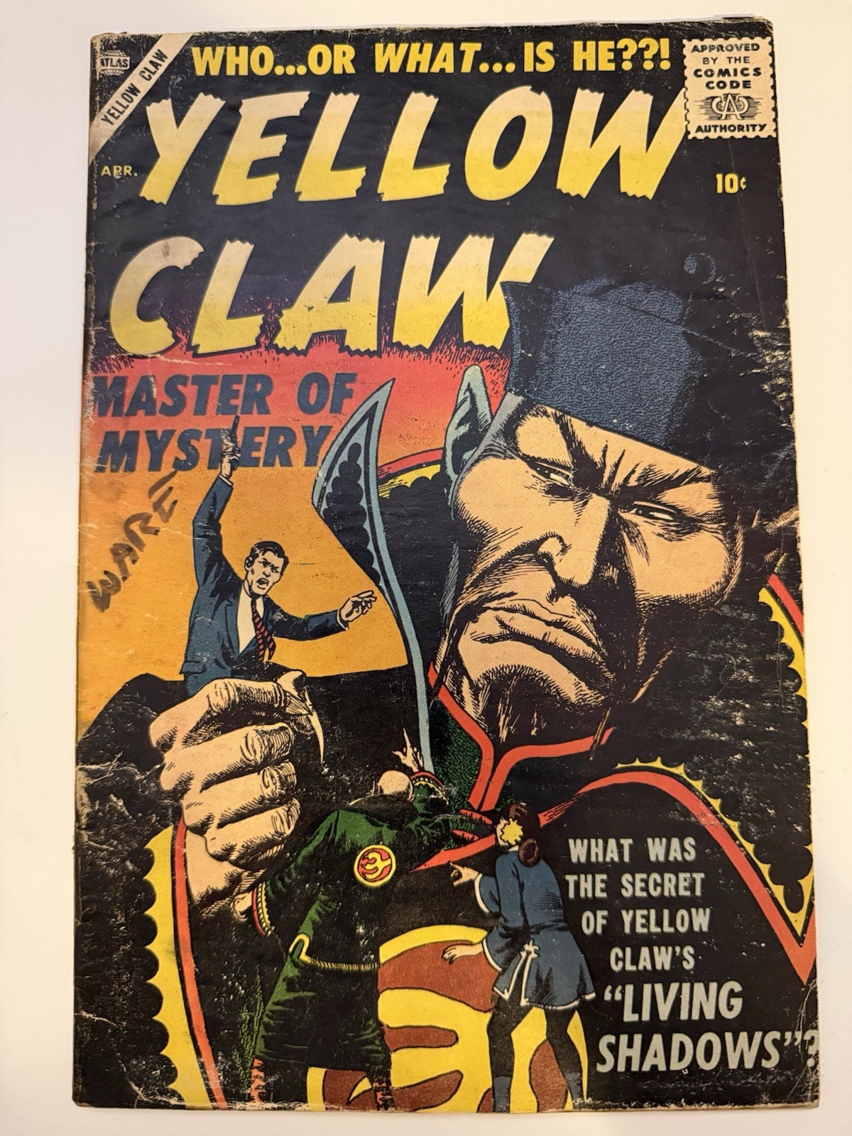 Yellow Claw #4 (Marvel Comics April 1957) - RARE 🔥