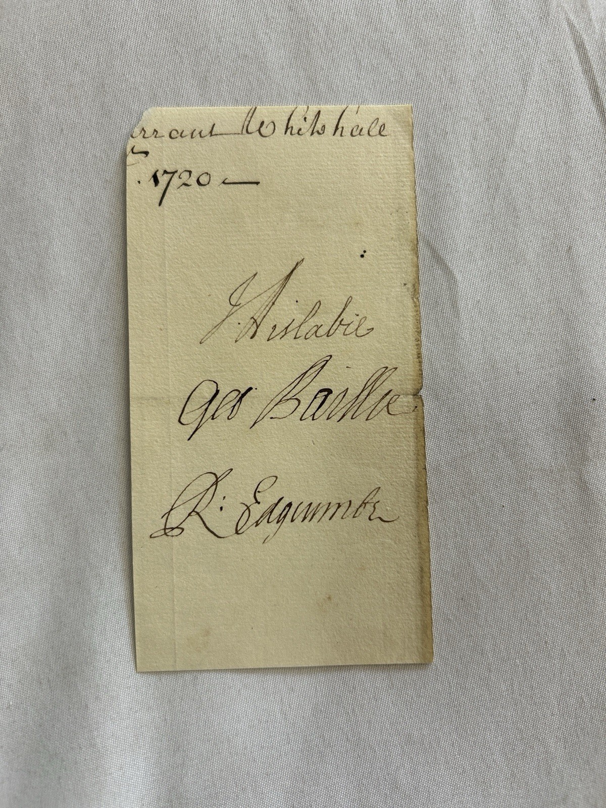 1720 British Treasury Warrant Fragment Signed John Aislabie South Sea Bubble Era