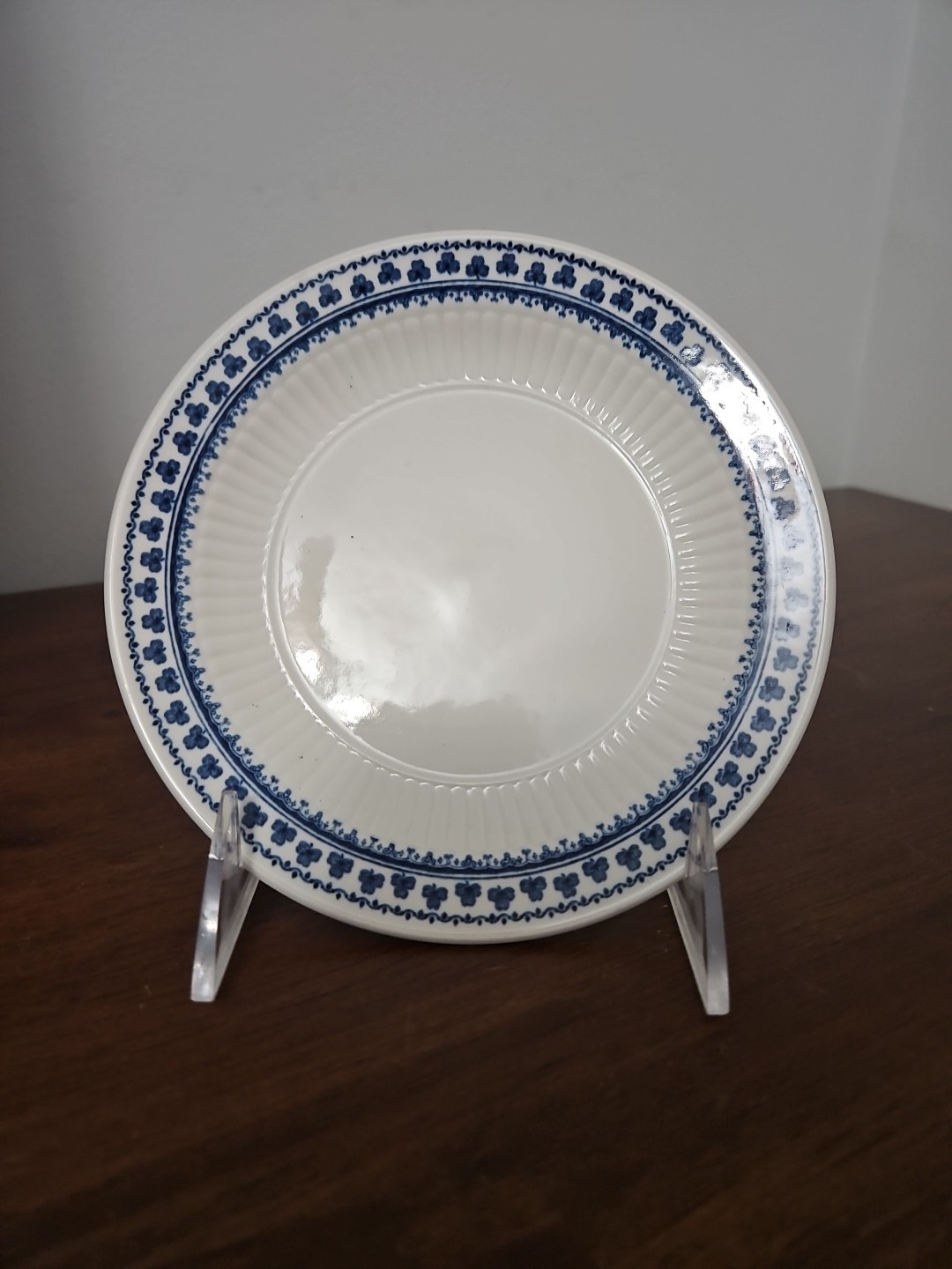 Vtg  Adams Empress Blue White Brentwood Ironstone 6\