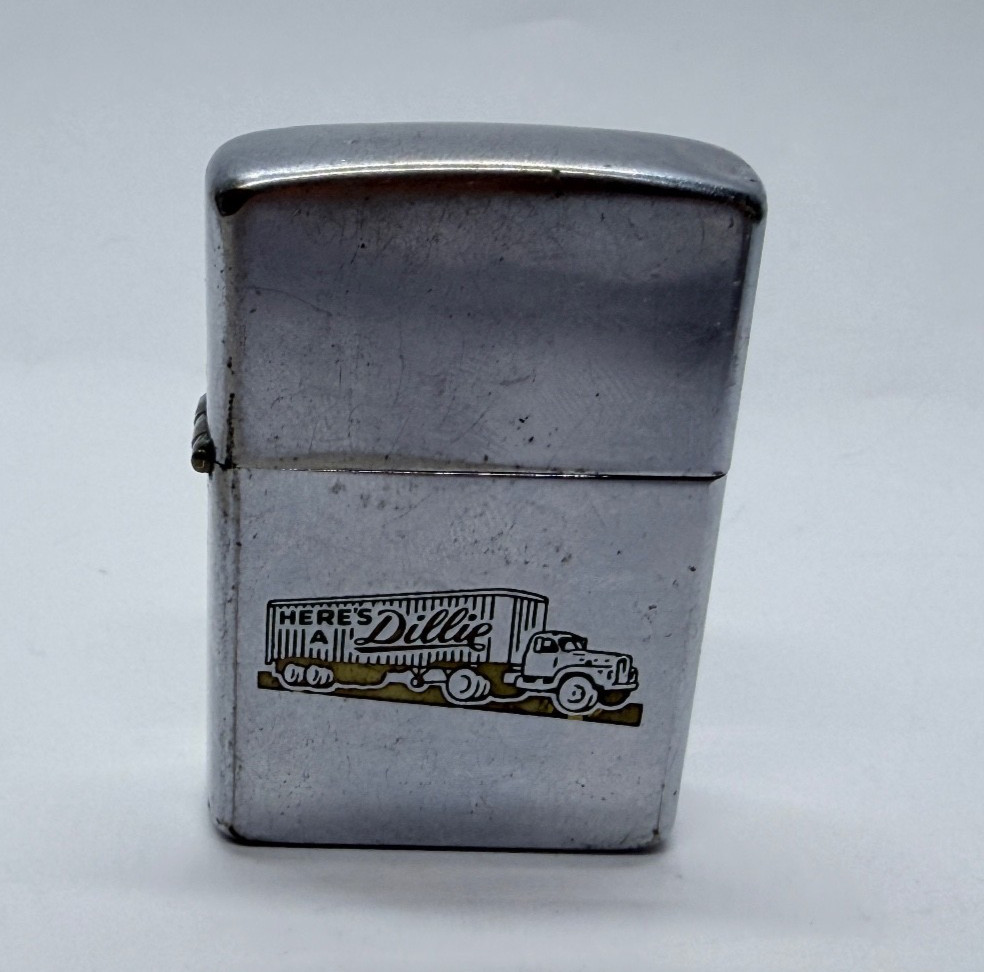 1958 Vintage Pat Pending 5 Barrel Zippo Lighter Advertising Dillie Mcguire