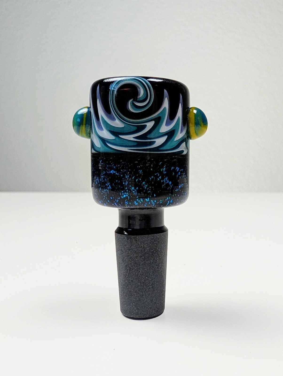 14mm Blue Dream Dichro Wig Wag Quality Glass Bowl Slide Bong Water Pipe Hookah